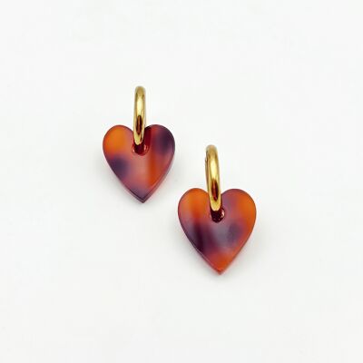 Orecchini a cerchio a forma di cuore
