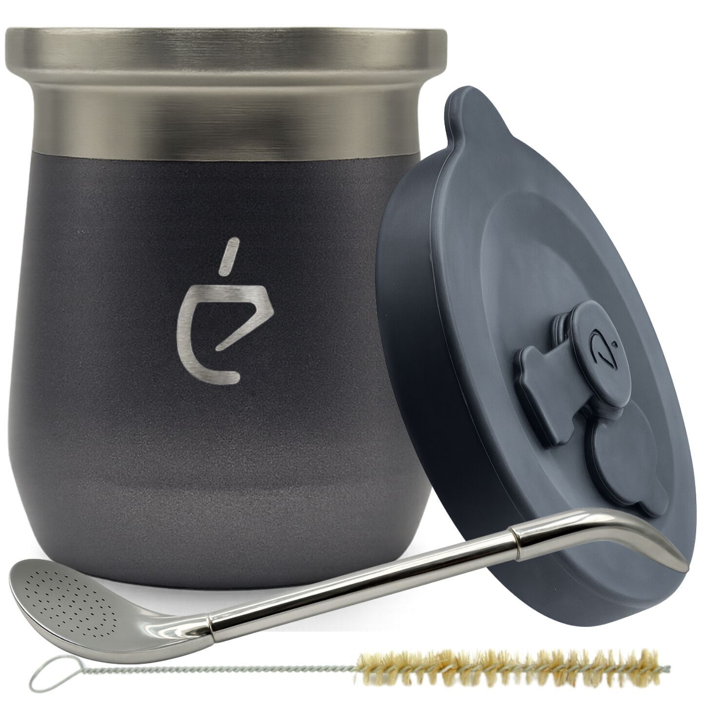 Yerba Mate Set Termolid DualFlow PRO – Ash Gray | Un Mate®