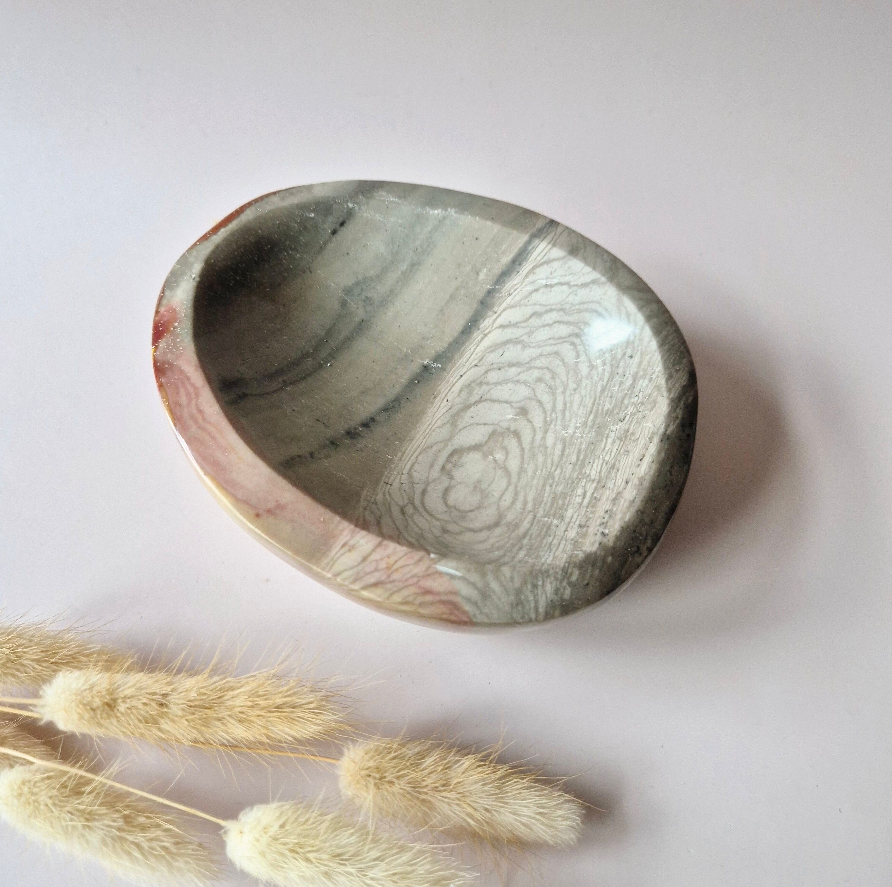 XL Ocean Jasper bowl – Hand-cut gemstone bowl #6 – 890 grams