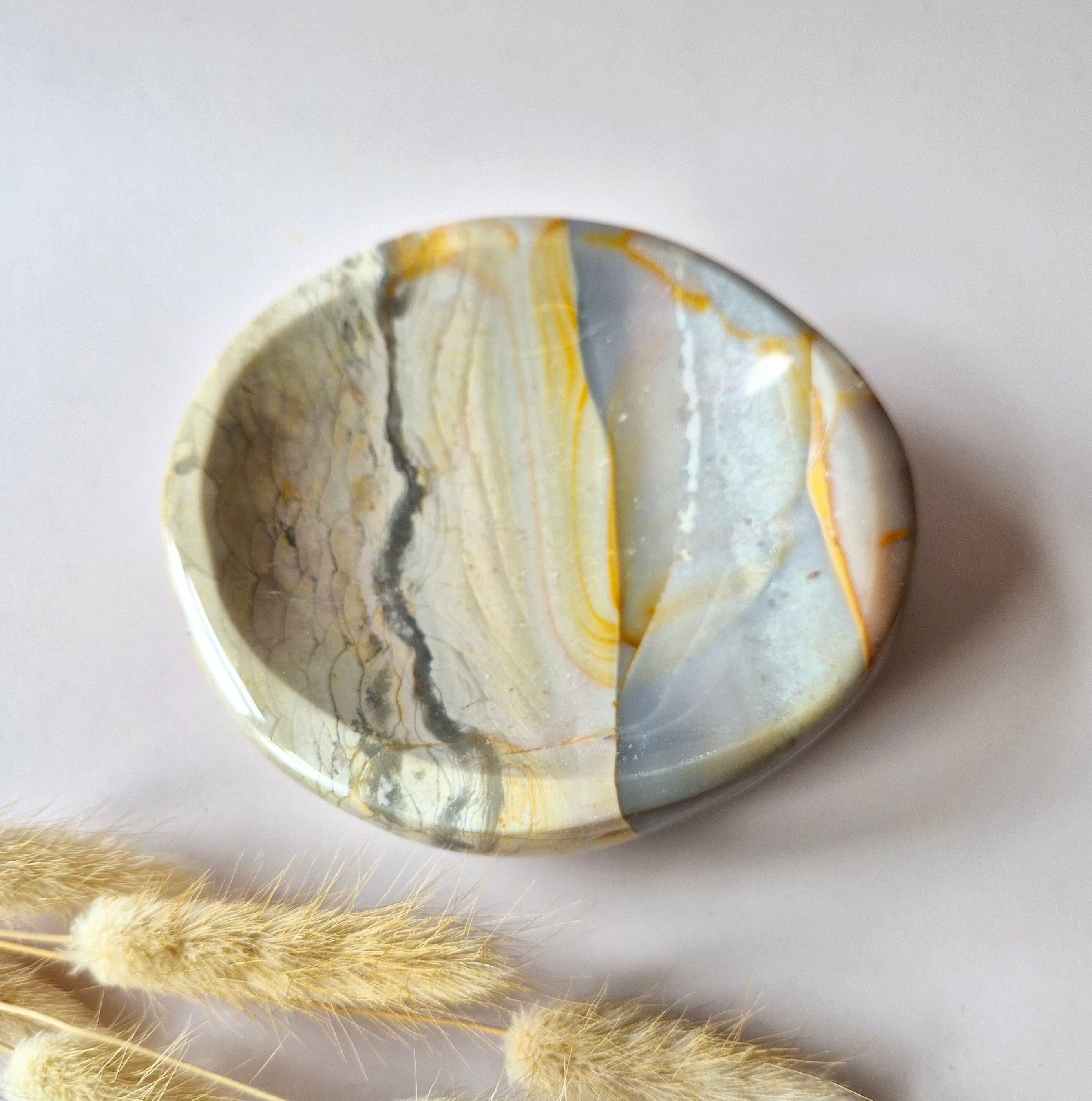 Ciotola XL Ocean Jasper – Ciotola con pietre preziose tagliate a mano n. 5 – 714 grammi