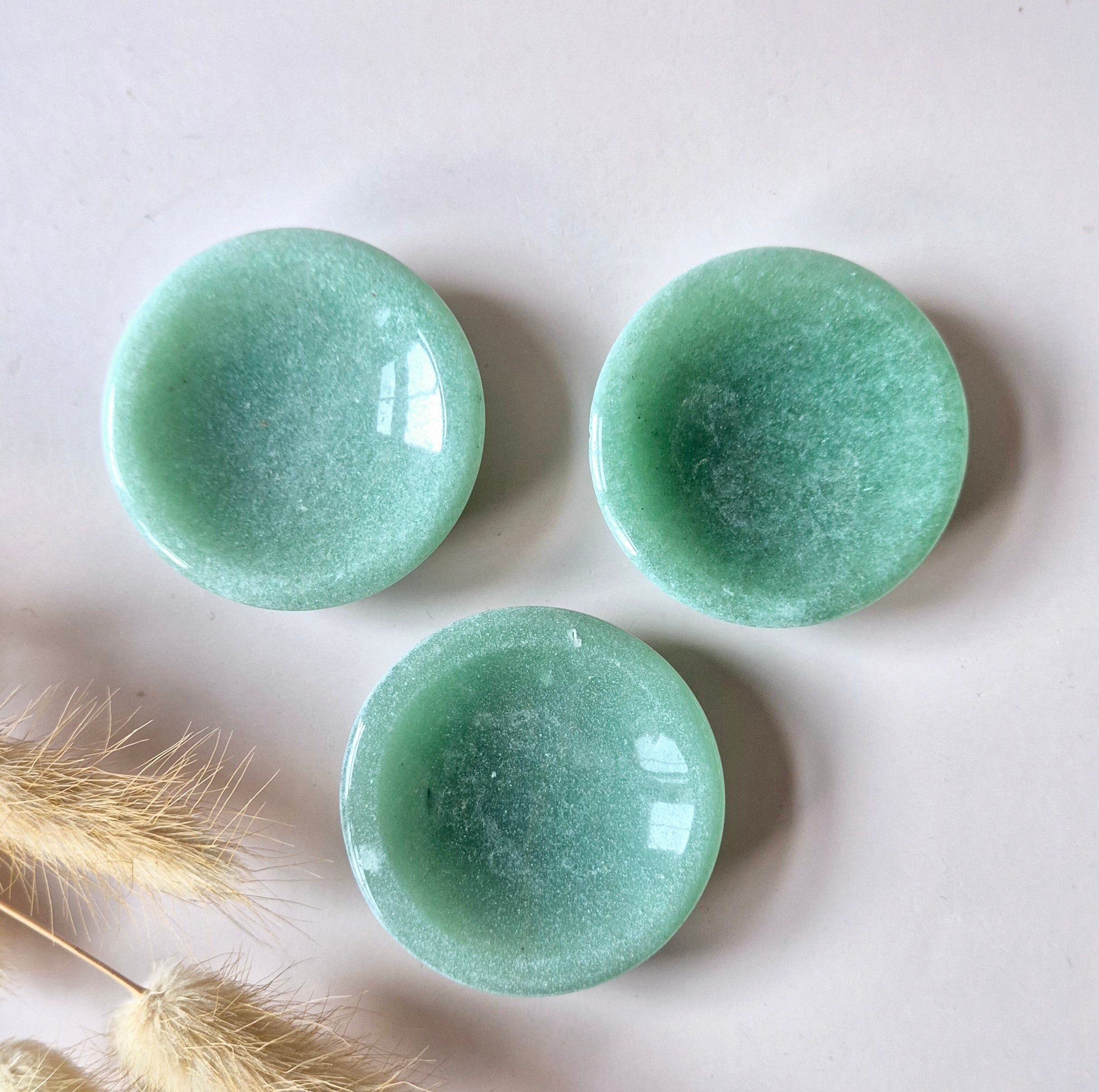 Ciotola con pietra preziosa avventurina verde (5 cm)