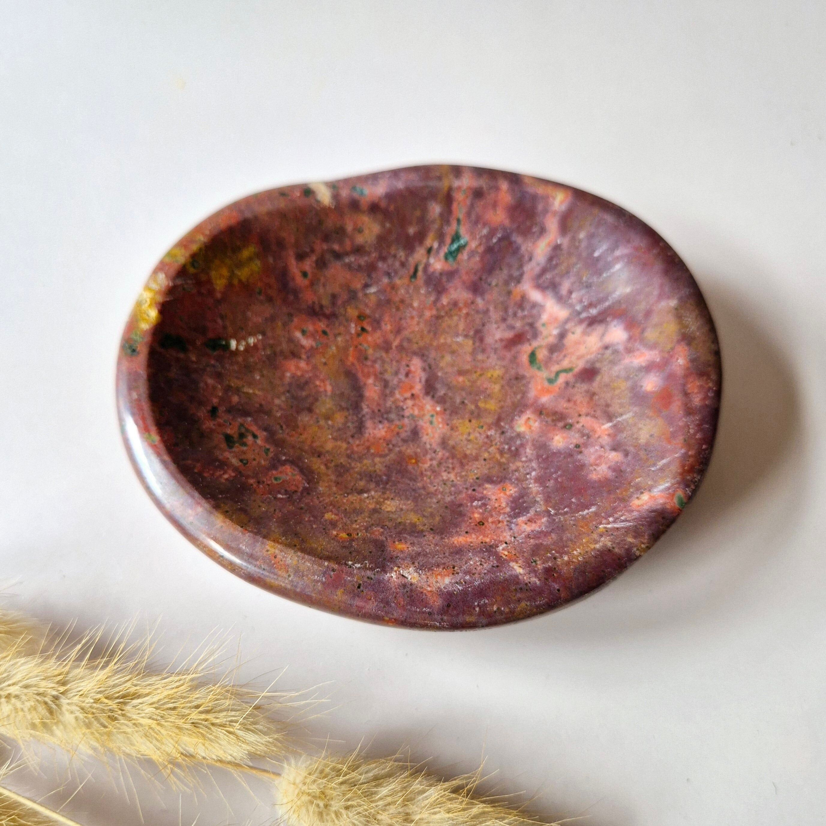 Ciotola XL Ocean Jasper – Ciotola con pietre preziose tagliate a mano n. 7 – 379 grammi