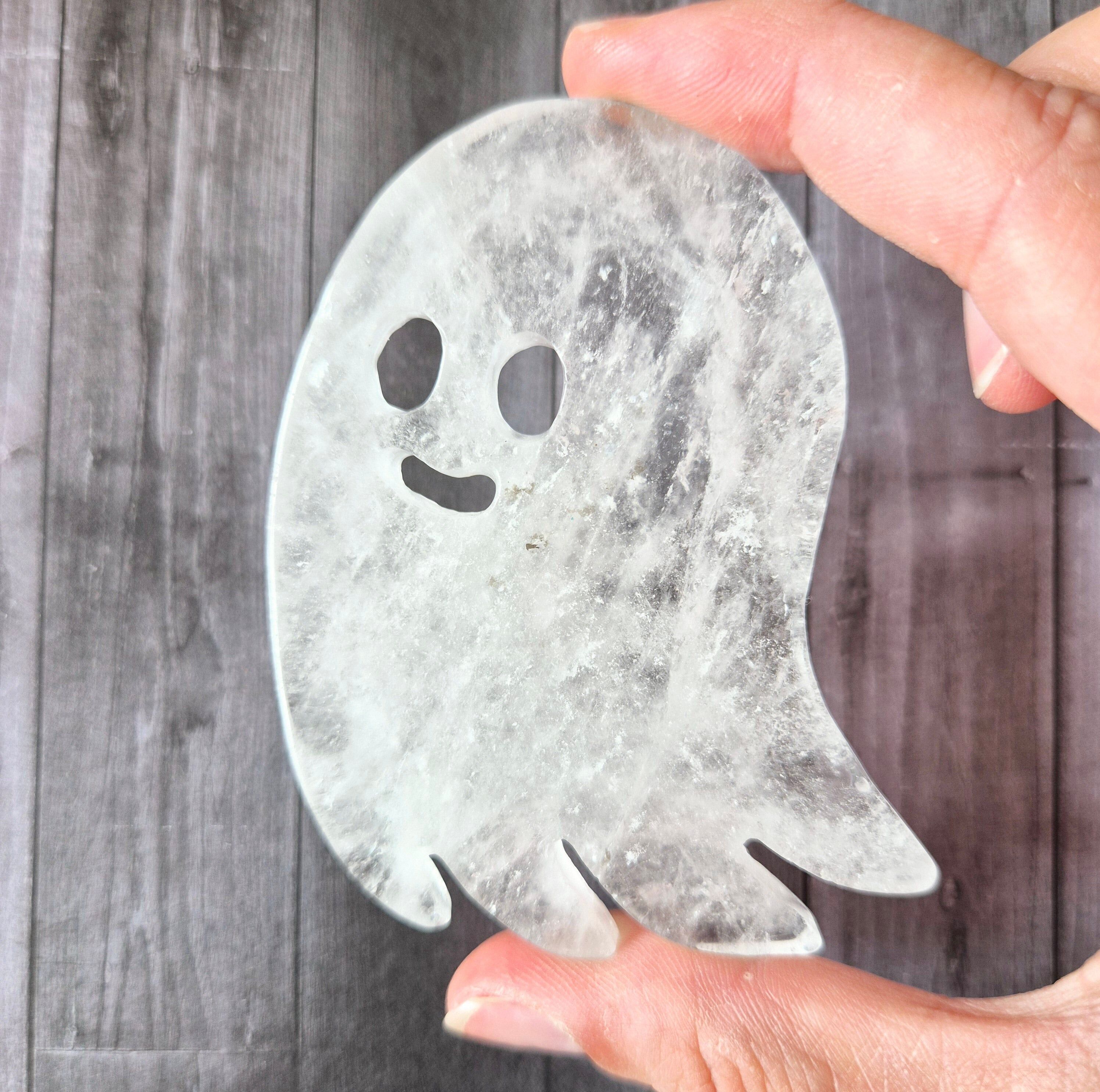 Pietra preziosa fantasma di cristallo di rocca (circa7 cm) – Magia dei cristalli di Halloween