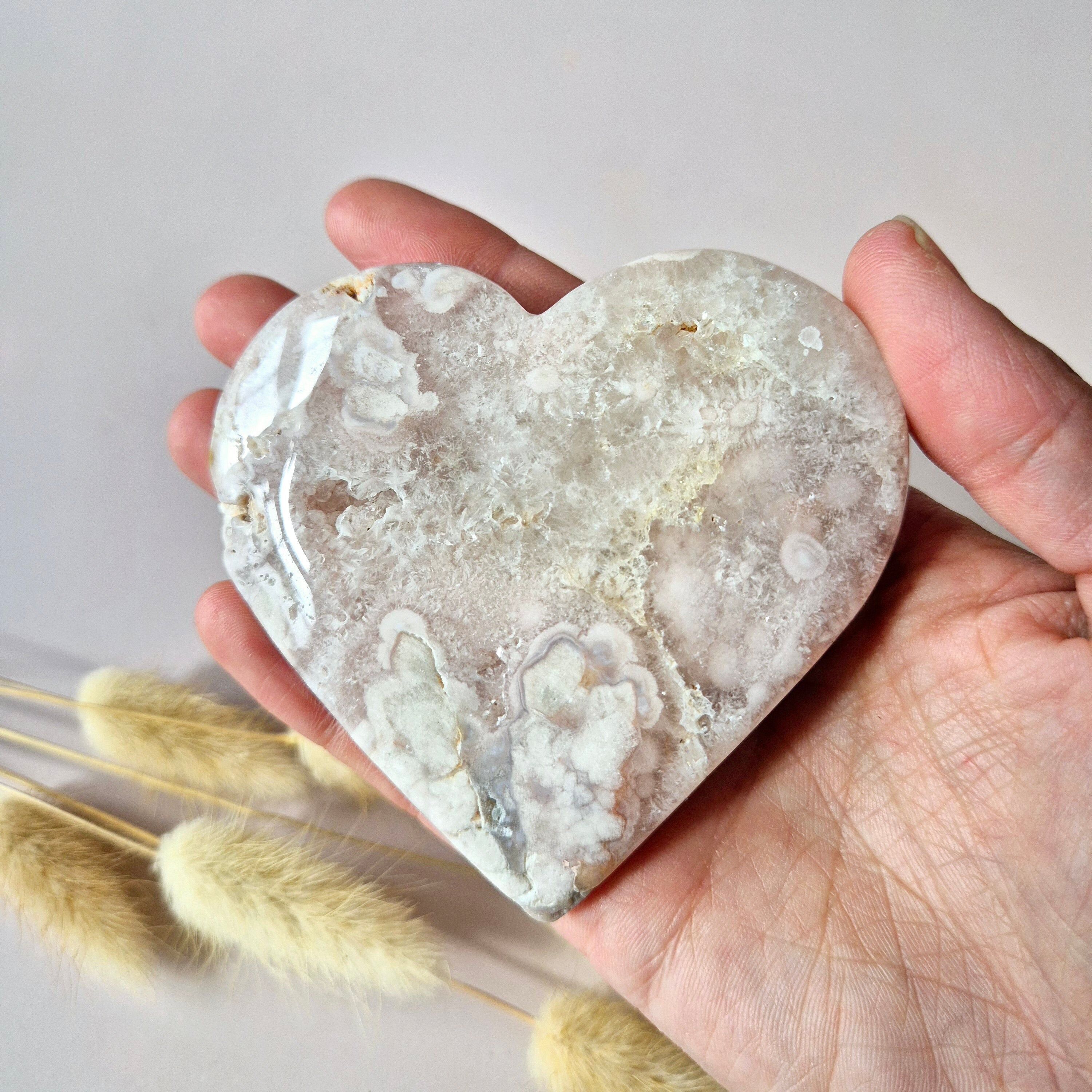 Gemstone Druzy Pink Amethyst Heart #13 8-10cm (Pink Amethyst)