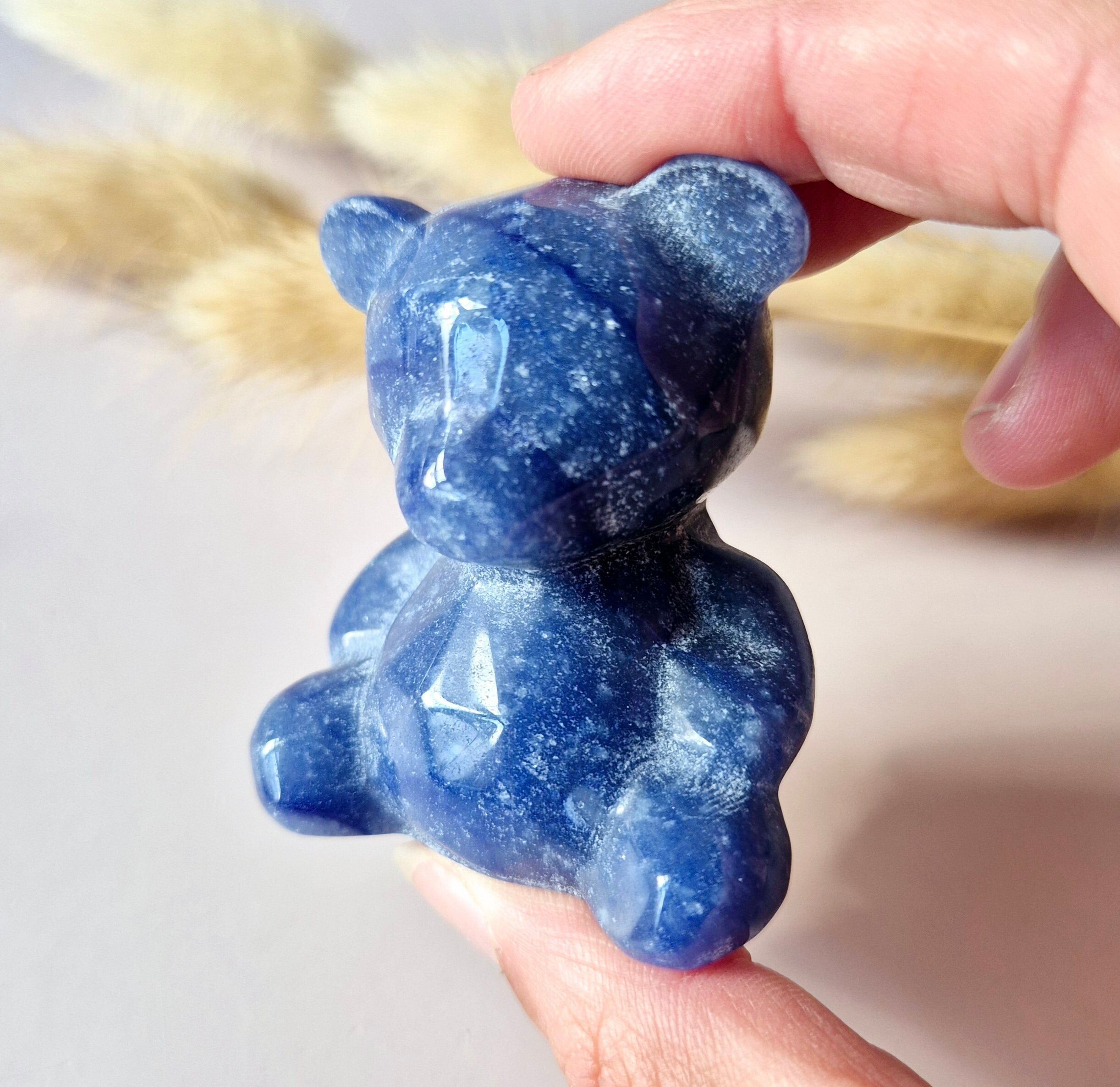 Bière sculptée en cristal de pierre précieuse – Aventurine bleue