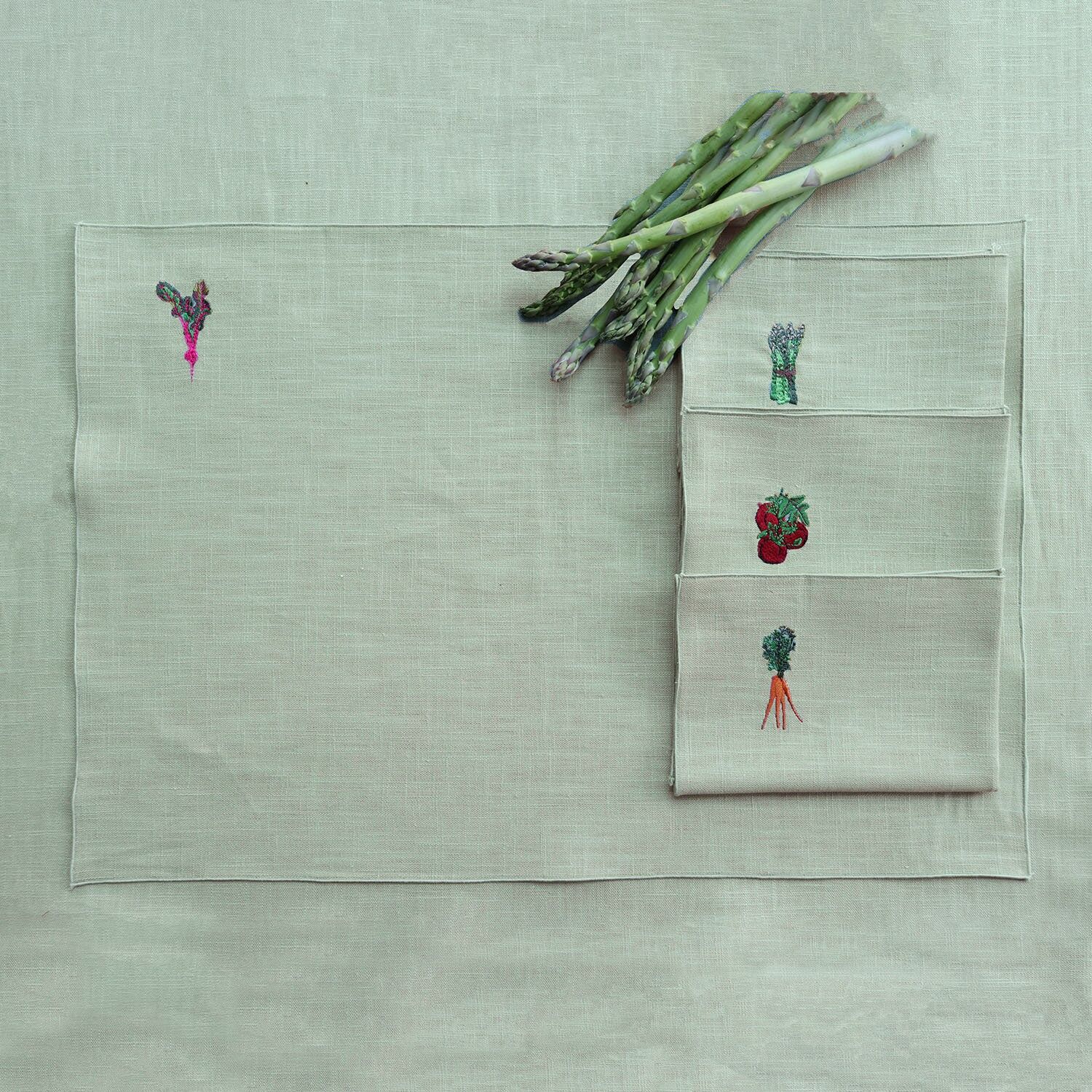 Pure linen placemat VERDURA