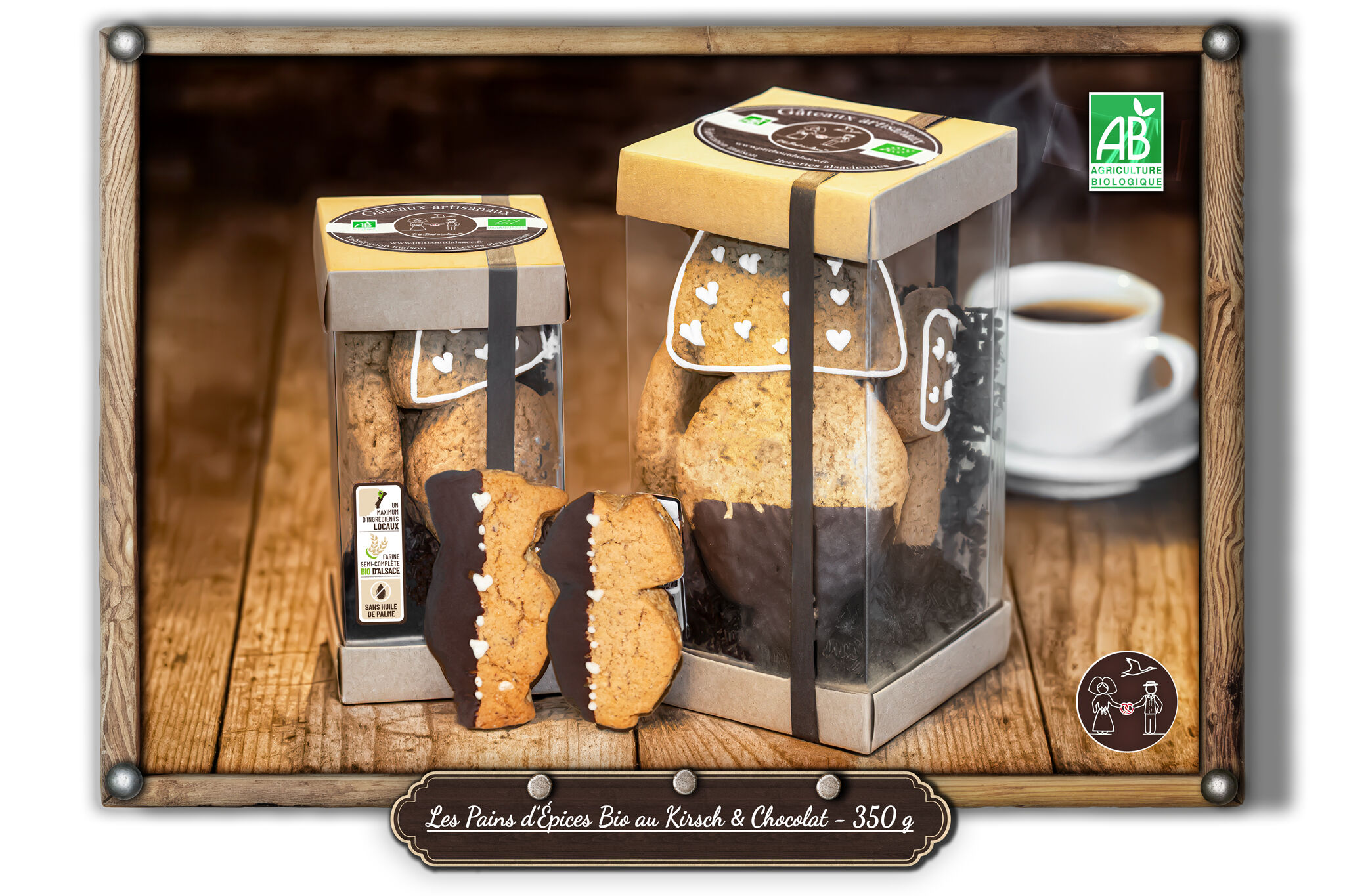 Organic Gingerbread with Kirsch & Chocolate - 350 g