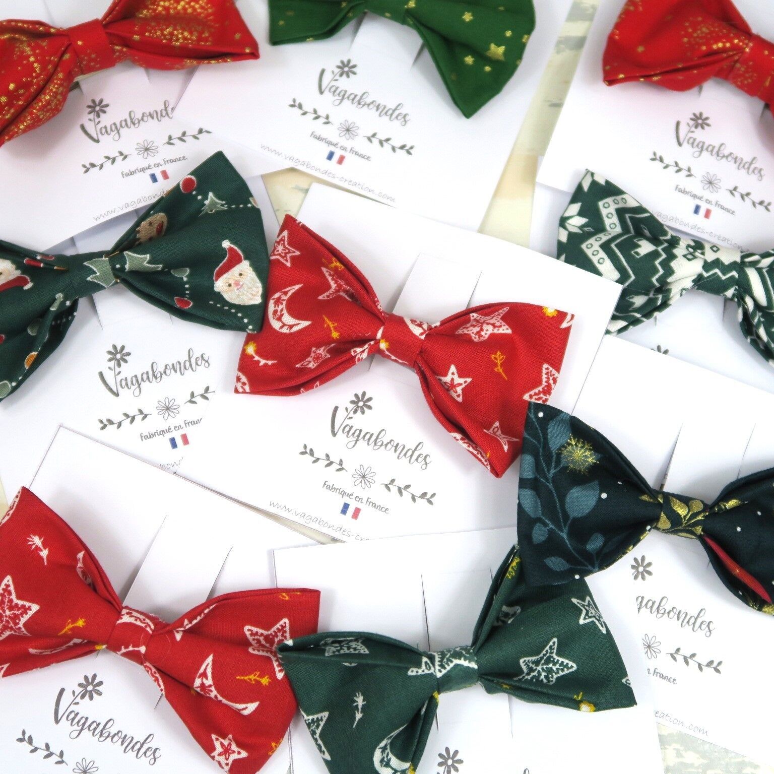 Ausgefallene Haarspangen - Kinder - Weihnachtsfarben