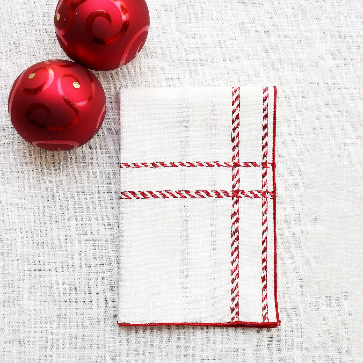 Red SCOTTISH pure linen napkin