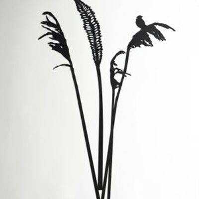 wooden plumes and fern set black