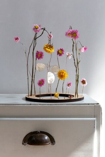vase à fleurs séchées rond/guirlande 2