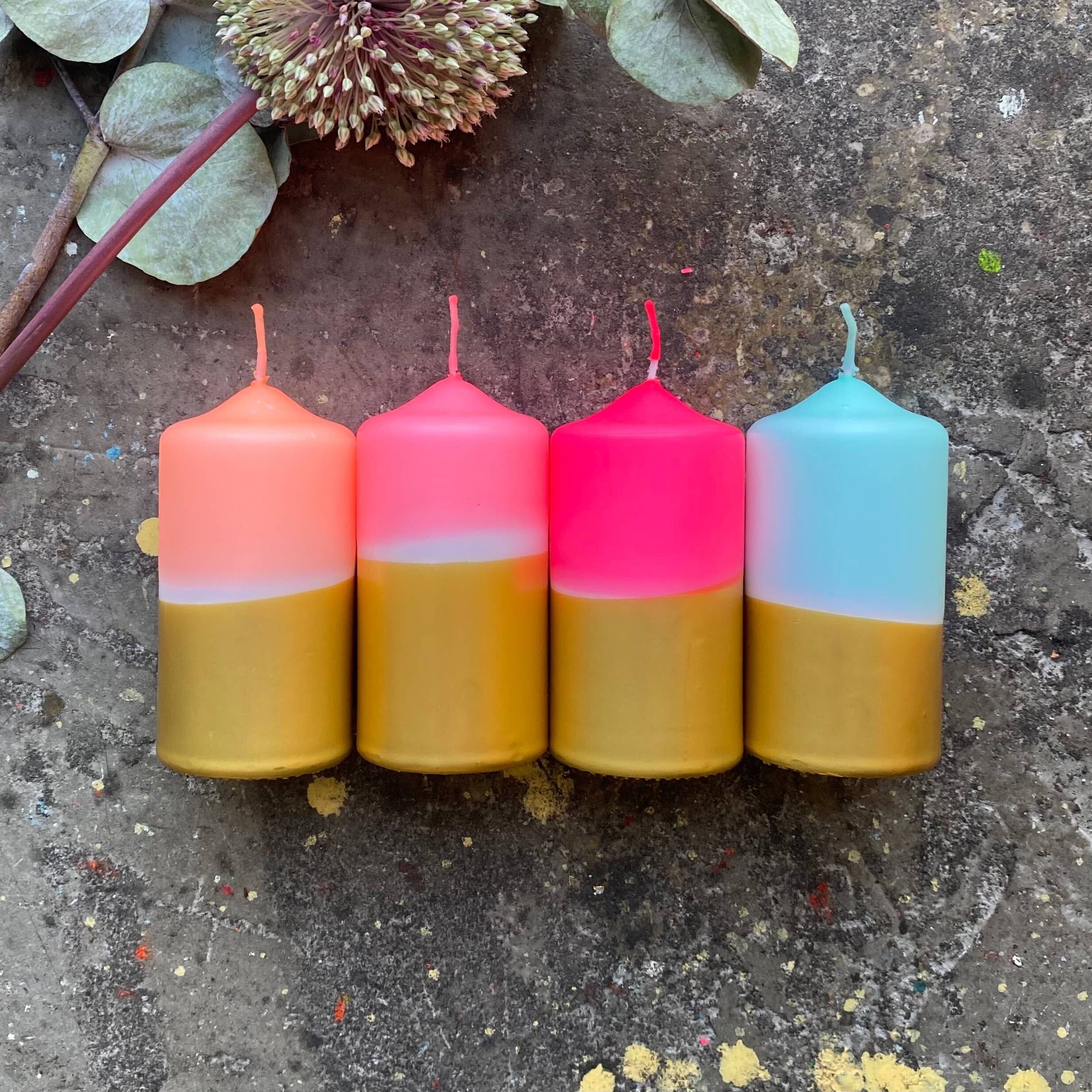 Dip Dye Glow * Warm Star (bougies de Noël)