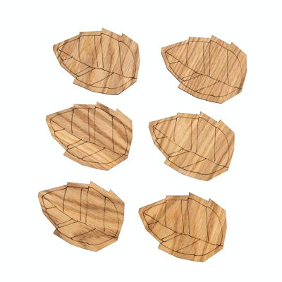 sous-verres feuille de rose
