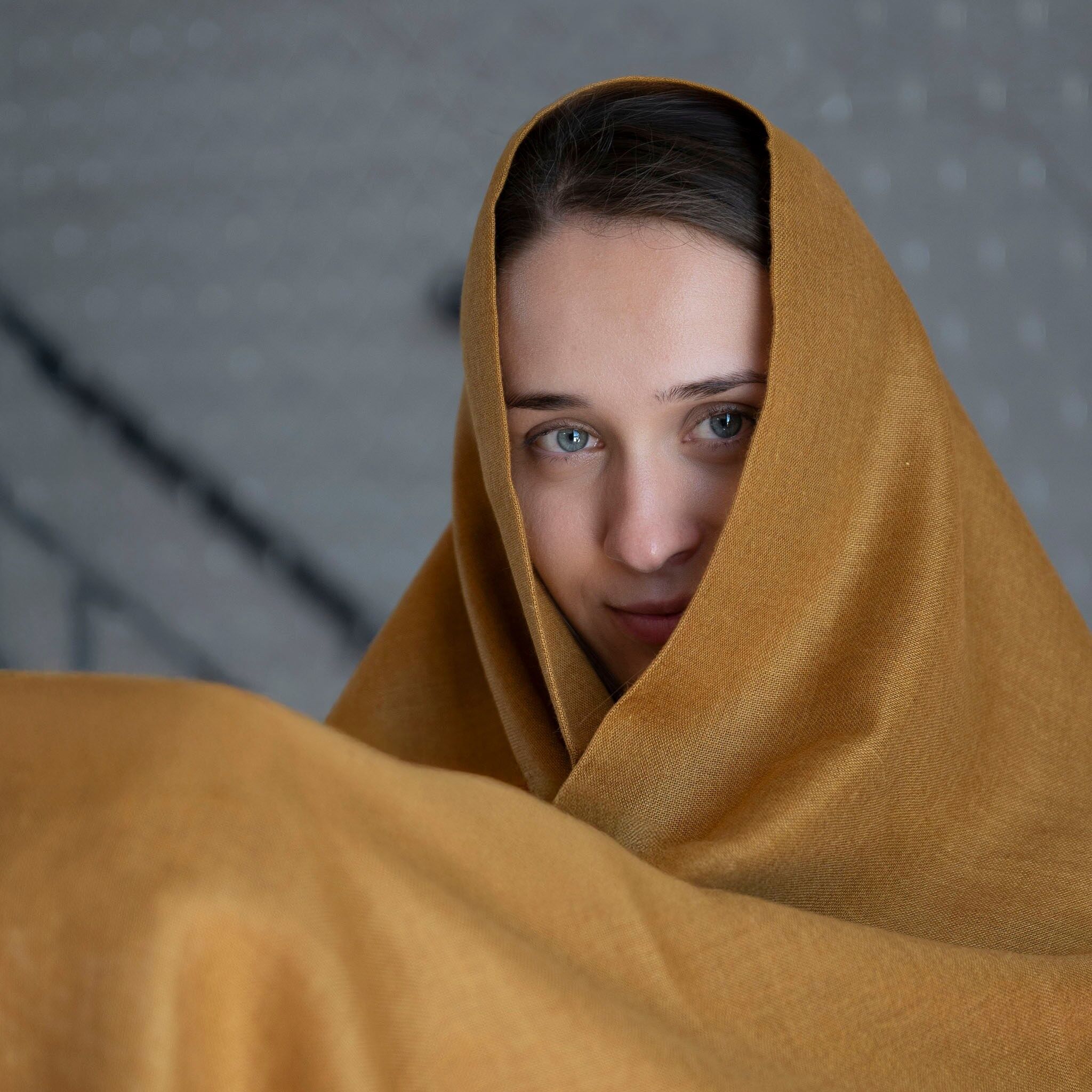 Lujosa bufanda de seda de alpaca