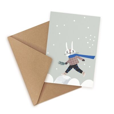 Tarjeta de felicitación Winter Spirit, tarjeta ecológica