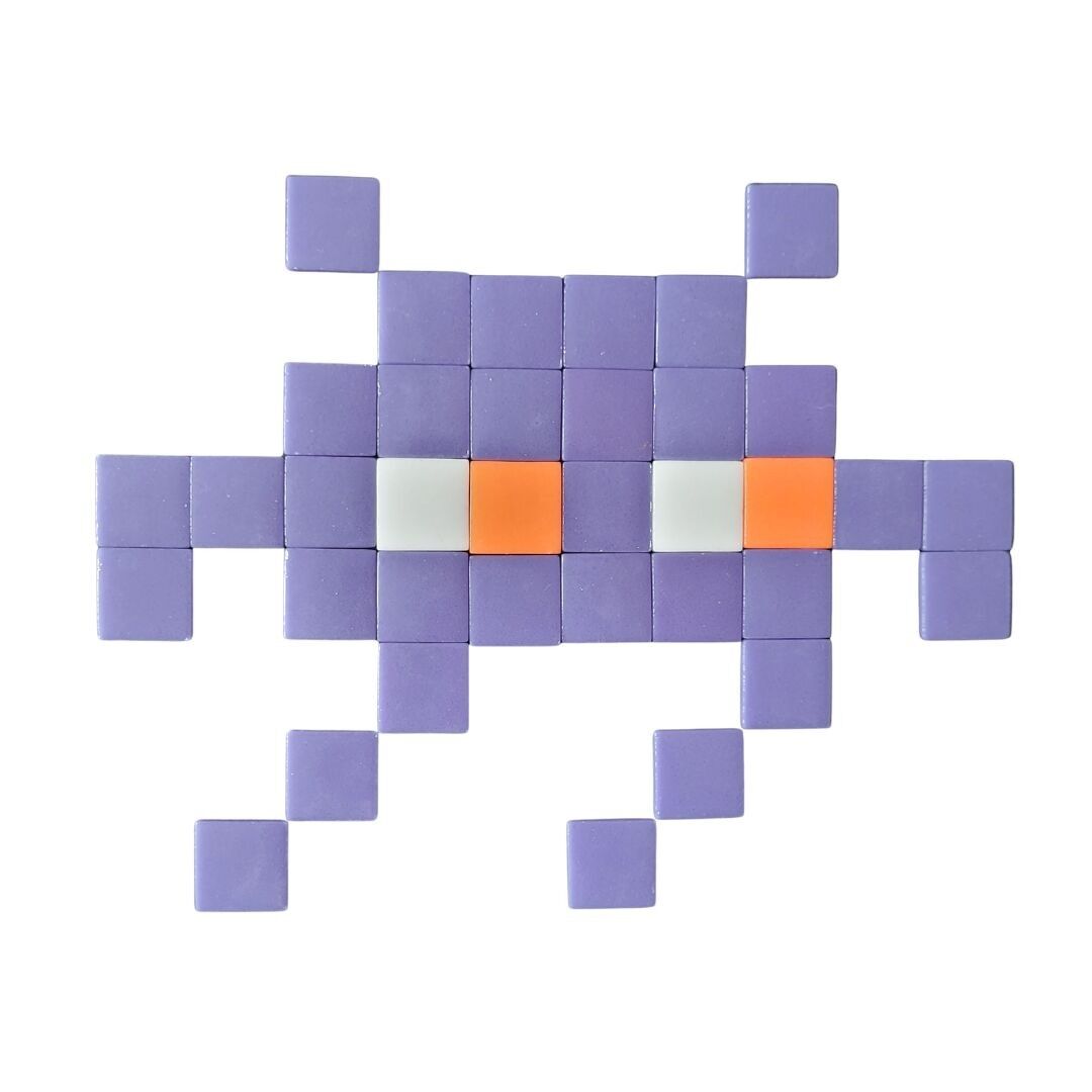Kit Pixel Art Little Alien(s) Jaune – Mosaïque DIY En Verre Recyclé, Déco Street Art Facile à Réaliser