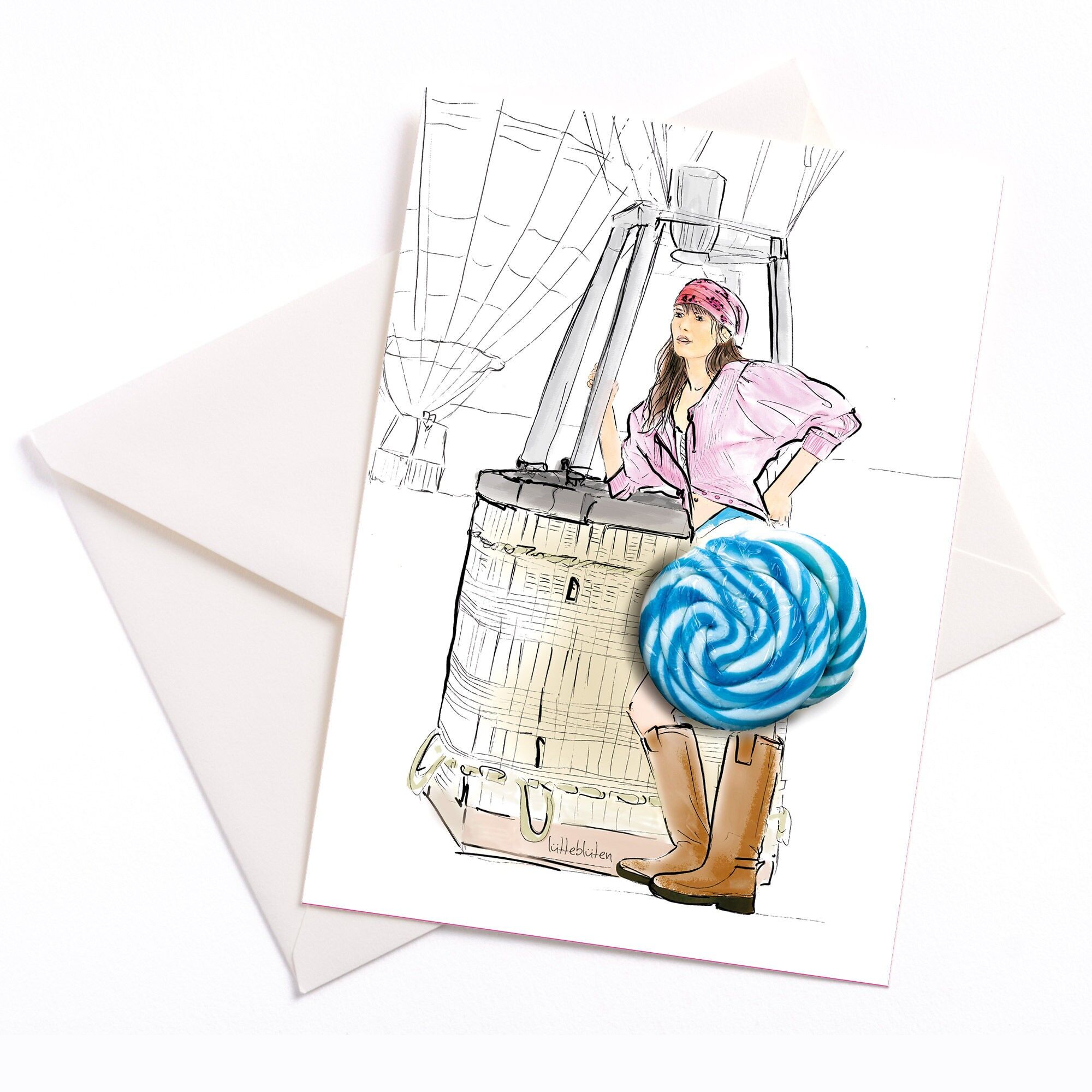 Heißluftballon | Grußkarte mit Umschlag | 384