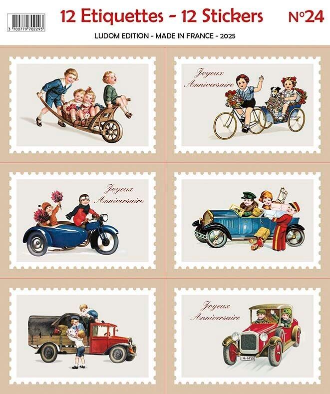 Etiquetas adhesivas para vehículos de cumpleaños