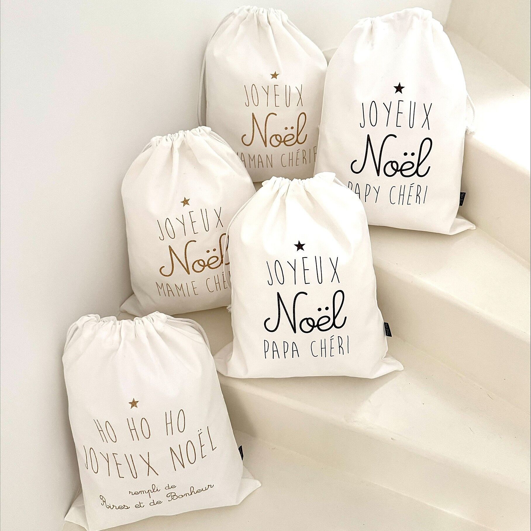 PACK Hotte de Noël "Joyeux Noël" 10 dont 1 offert