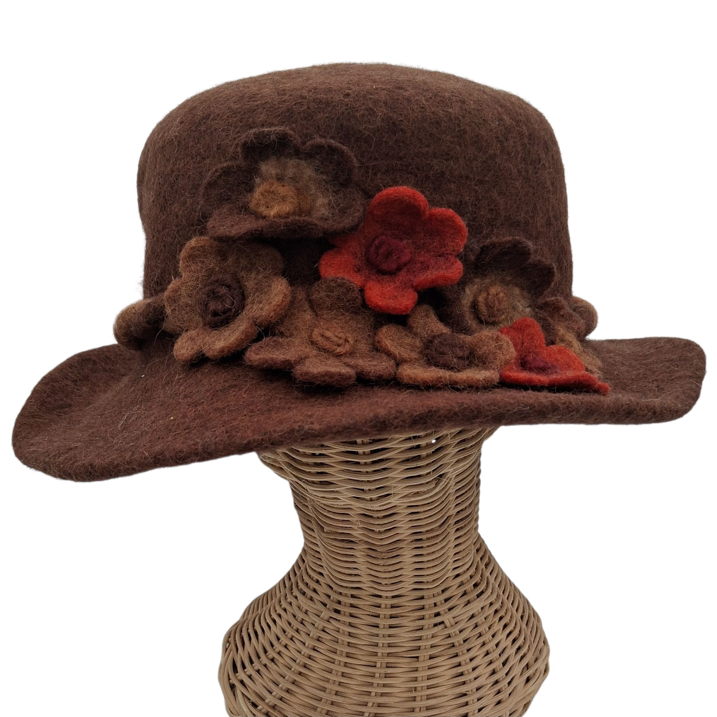 chapeau feutré à la main en pure laine de mouton