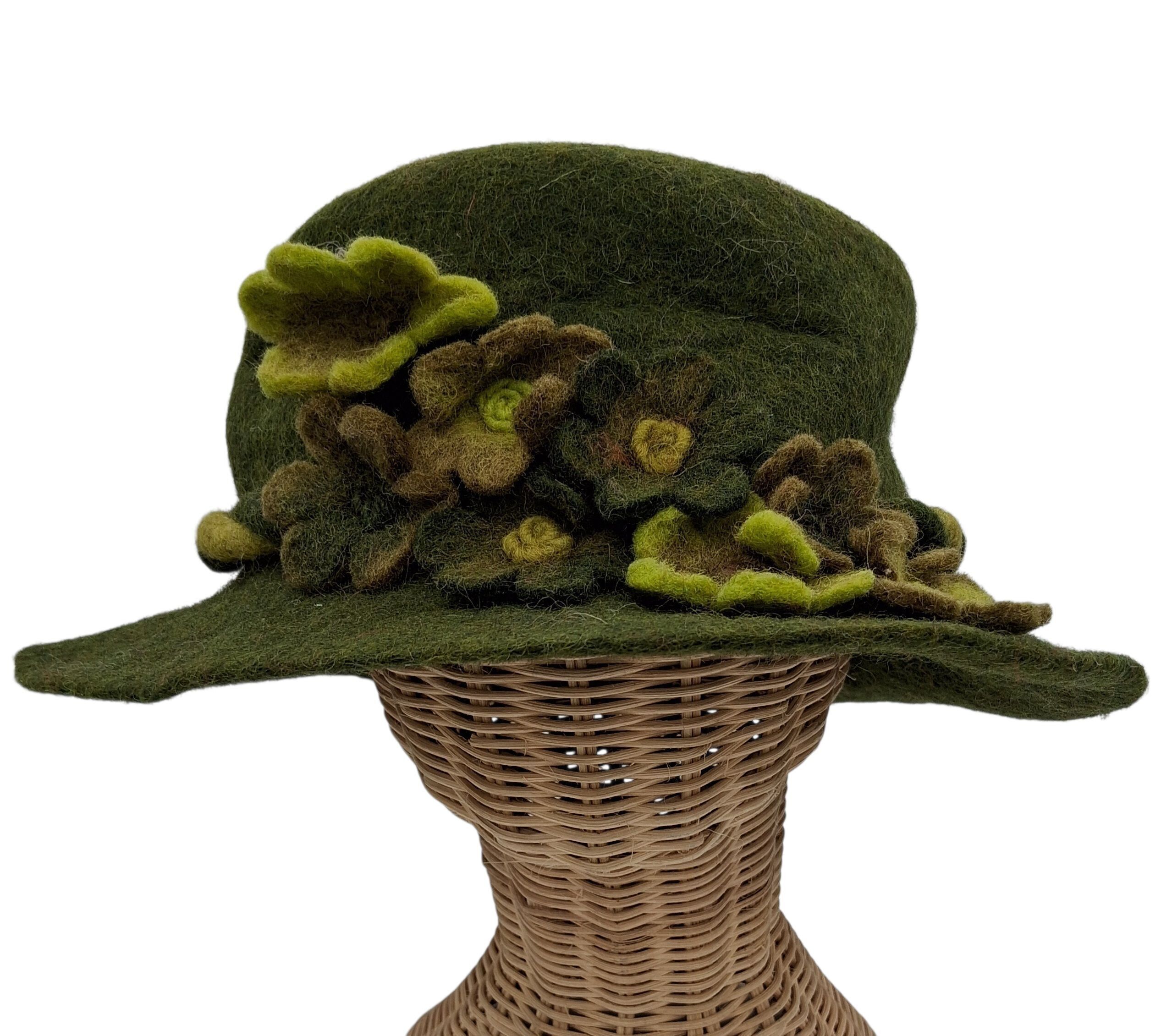 chapeau feutré à la main en pure laine de mouton