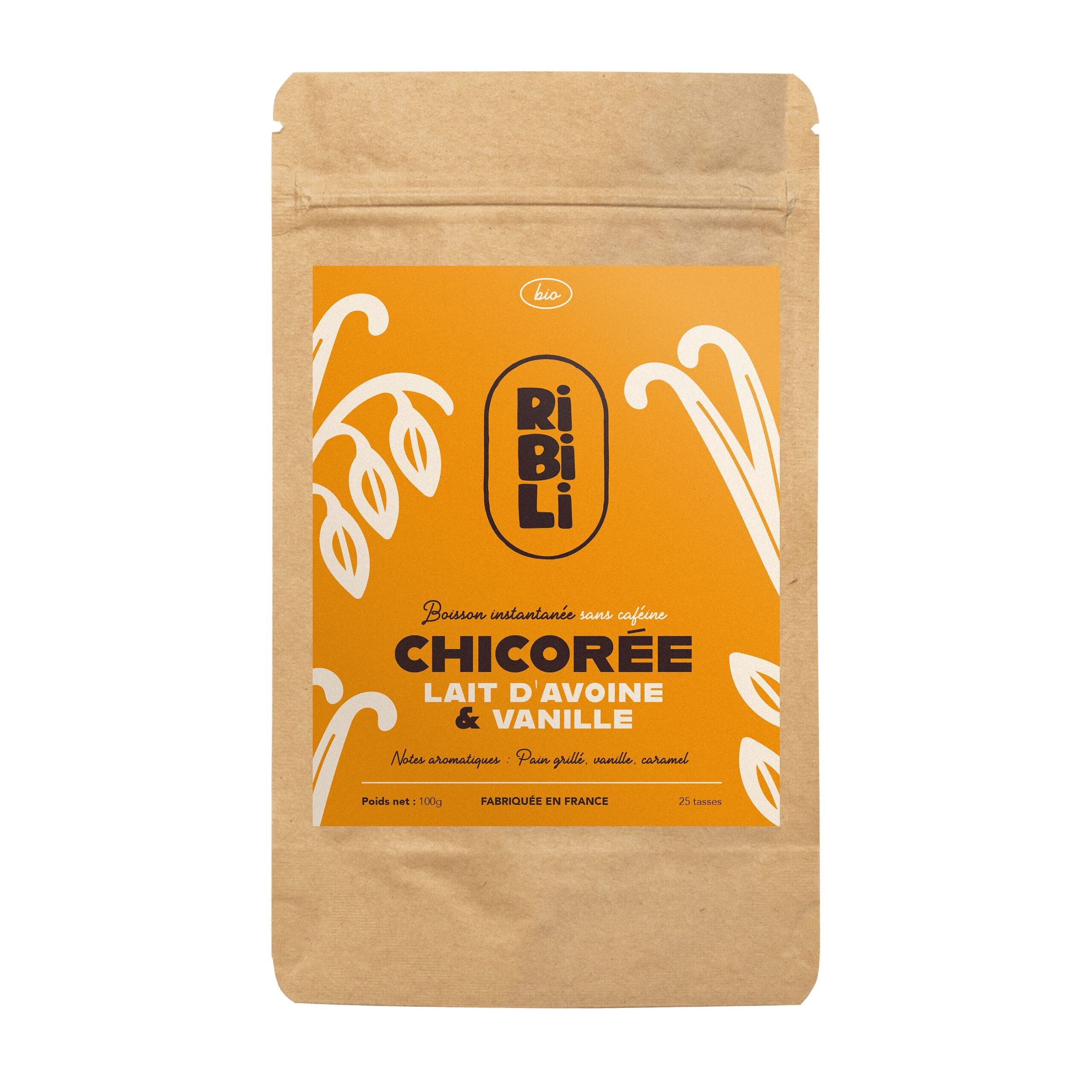 Chicorée, lait d'avoine et vanille - boisson soluble sans café 100g