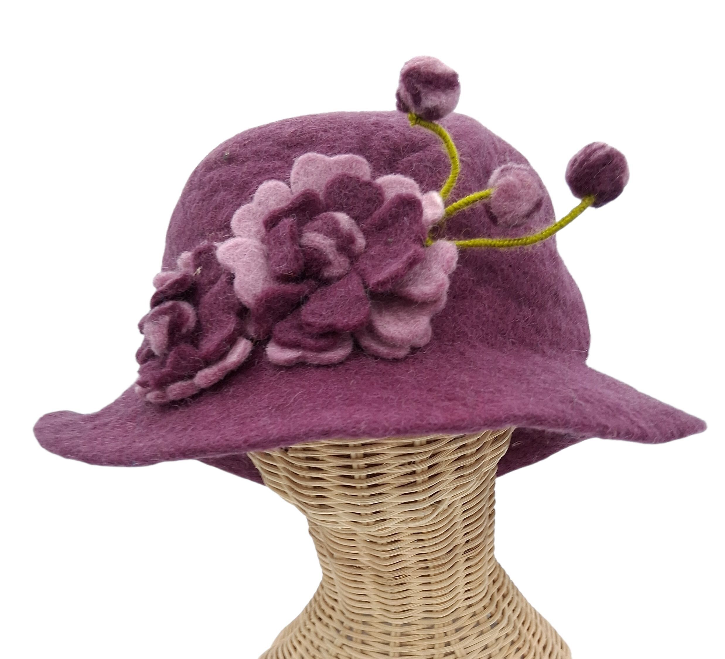 chapeau feutré à la main en pure laine de mouton