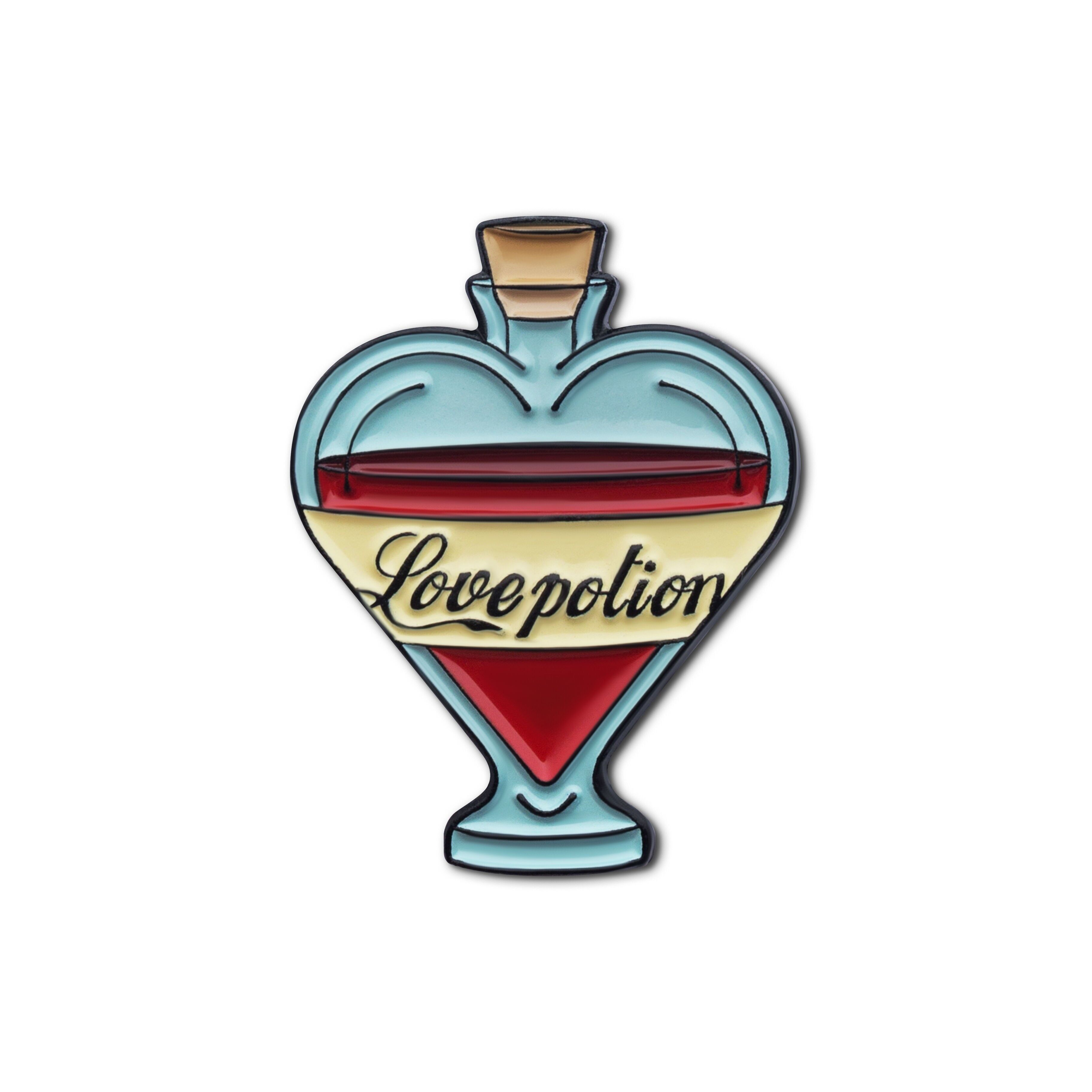 Broche en émail « Philosophie d'amour »