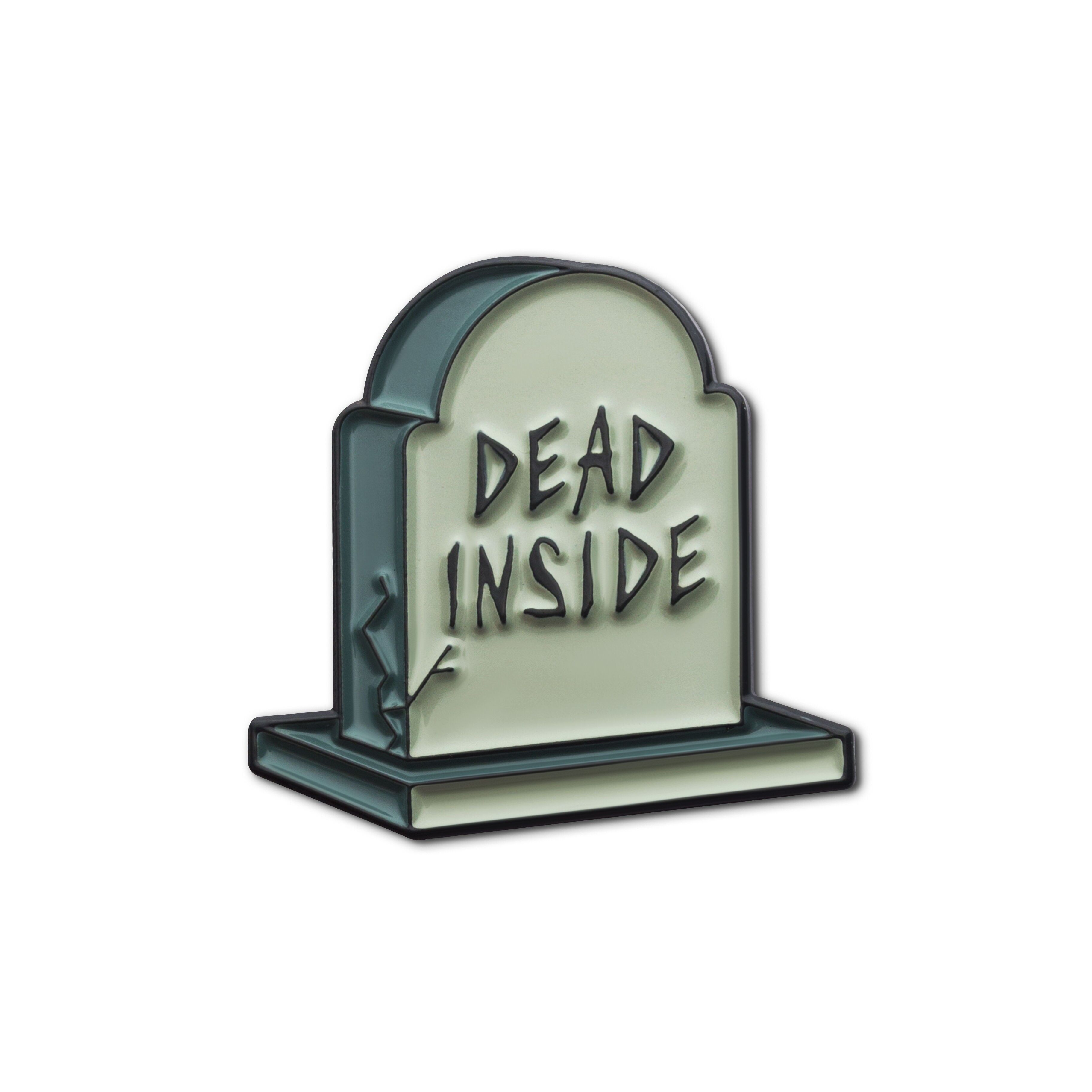 Épingle en émail « Mort à l'intérieur d'une pierre tombale »