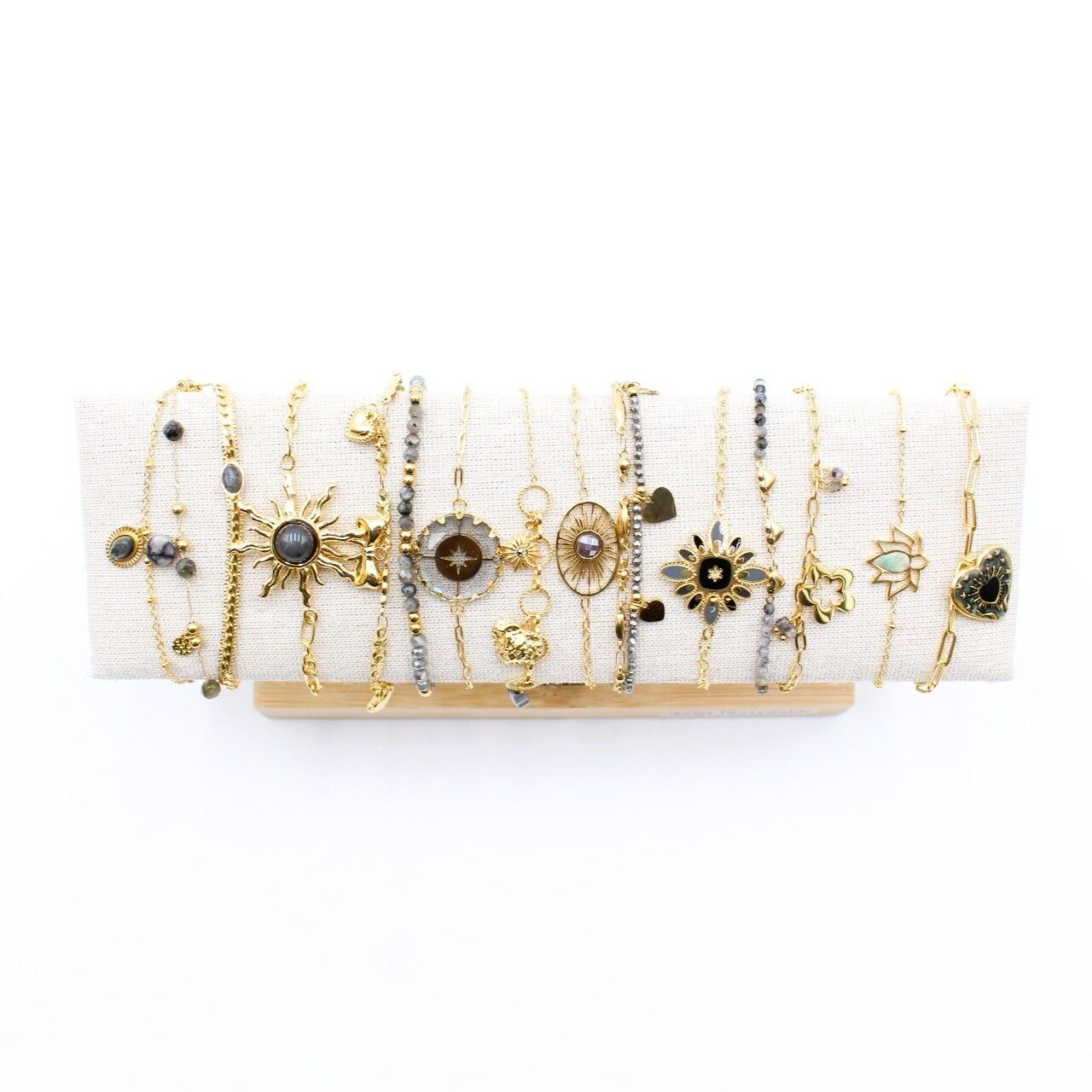 Pack de 12 bracelets acier inoxydable - GRIS