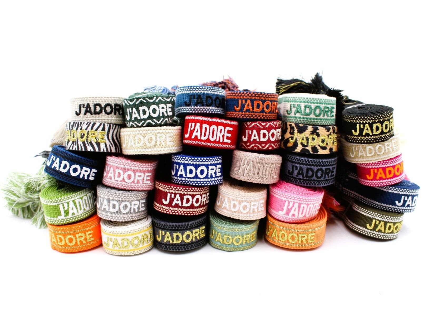 40er-Pack Stoffarmbänder mit der Botschaft „I love it“