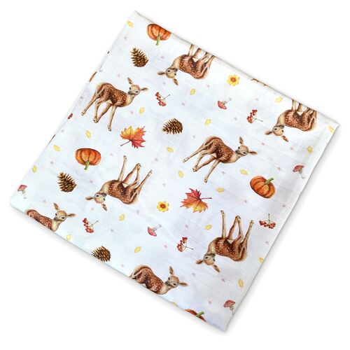 XL baby swaddle blanket deer - 120cm