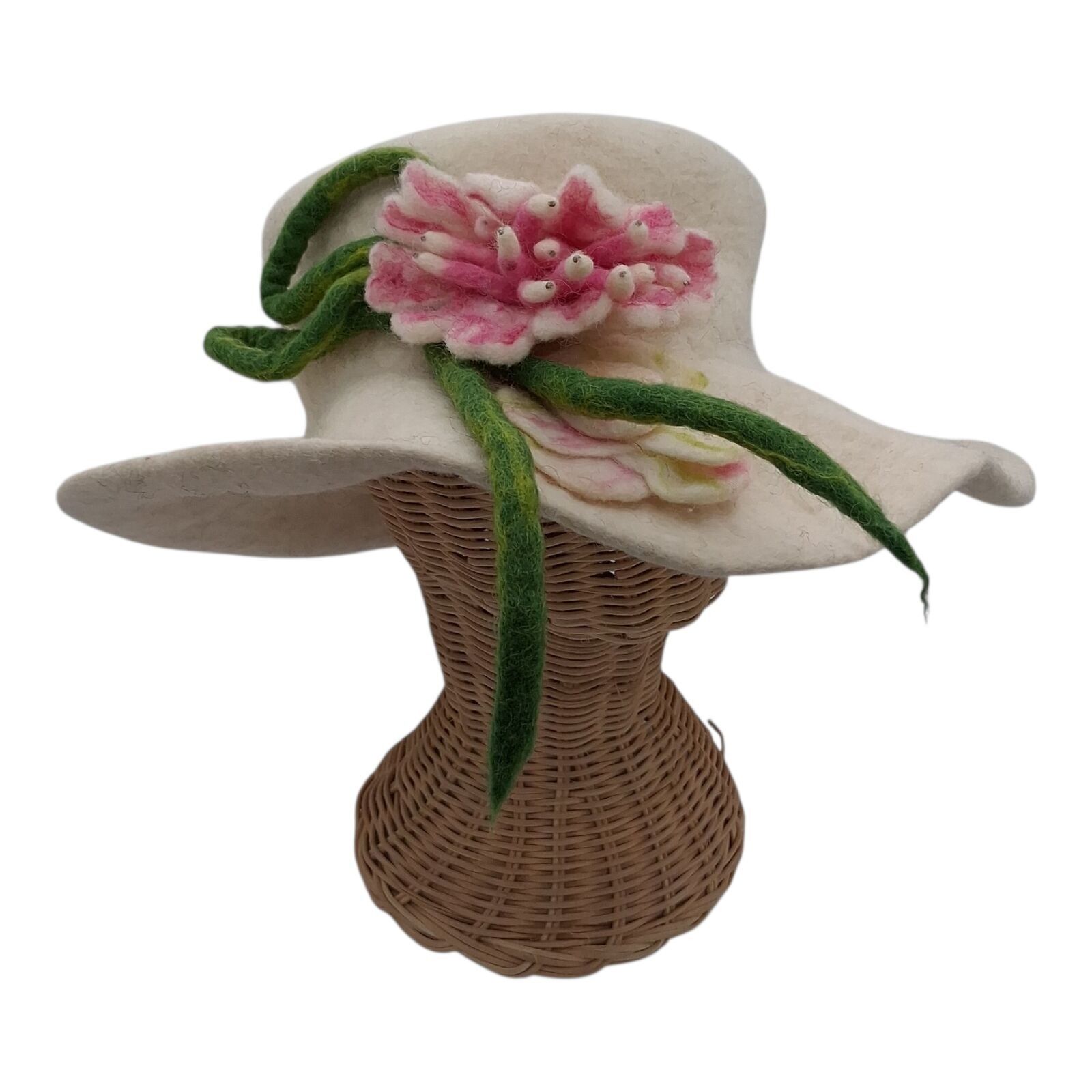 chapeau feutré à la main en pure laine de mouton