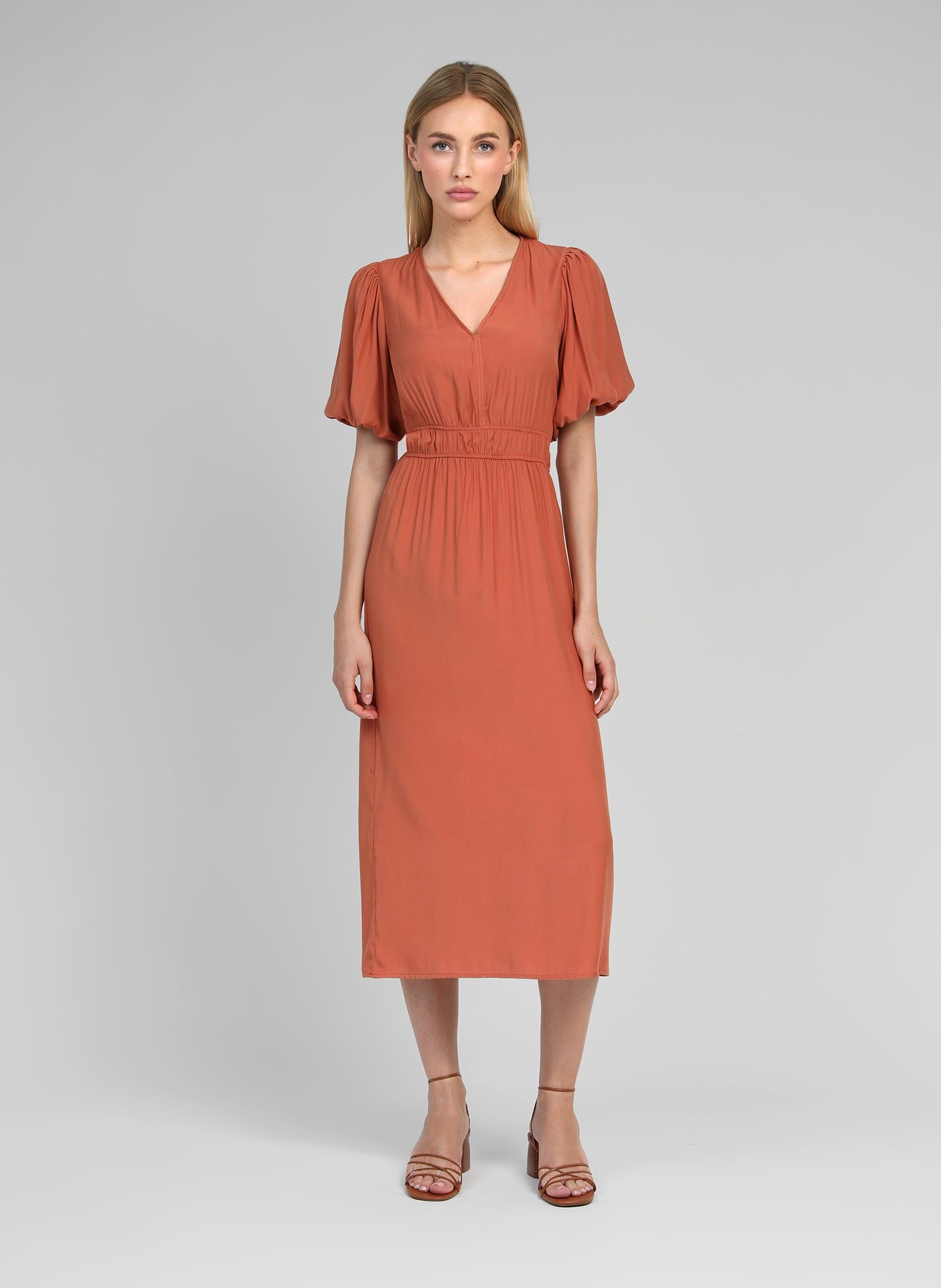 ABITO MIDI MELILE terracotta