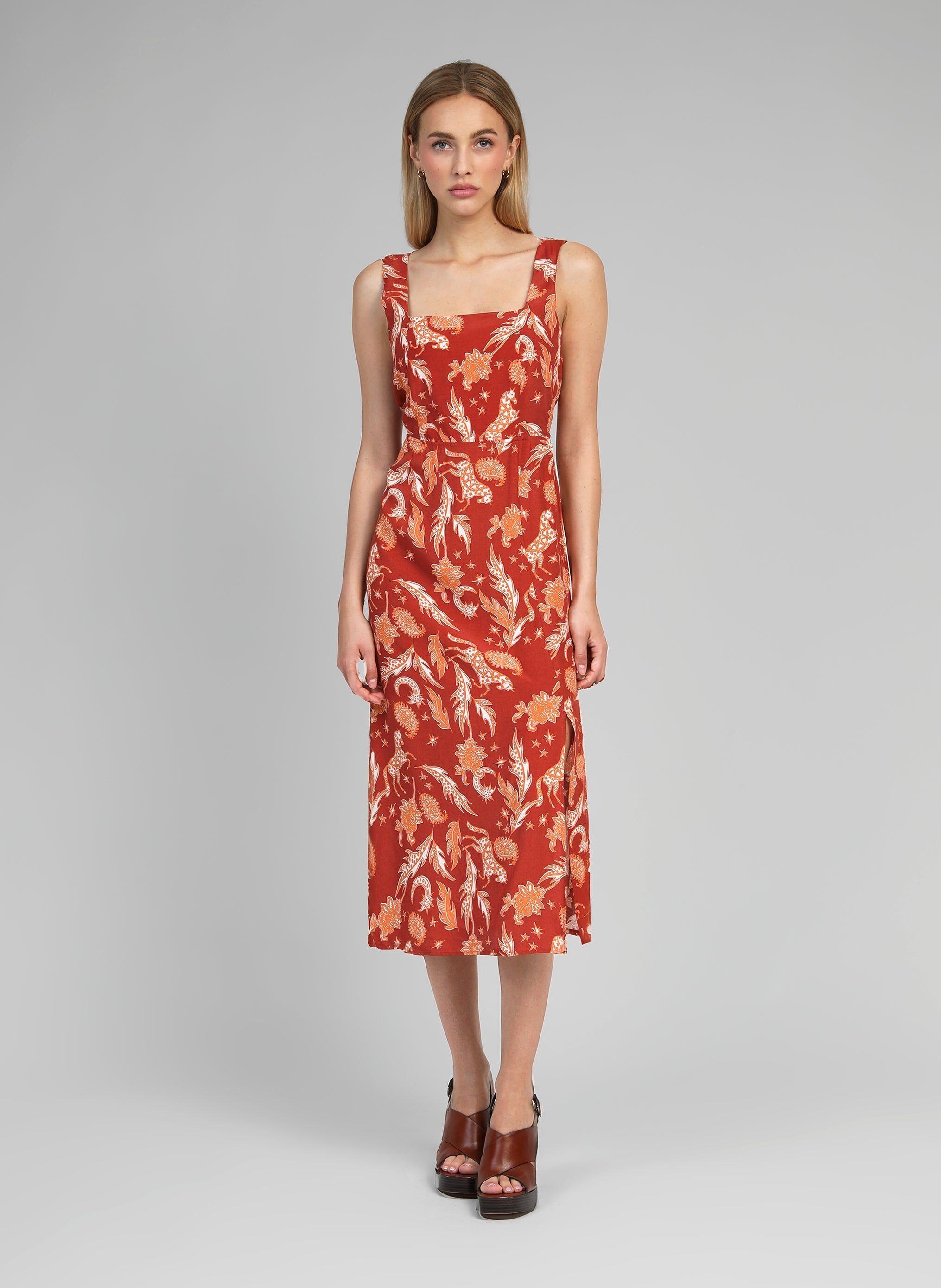 ABITO MIDI MANILY arrow terracotta