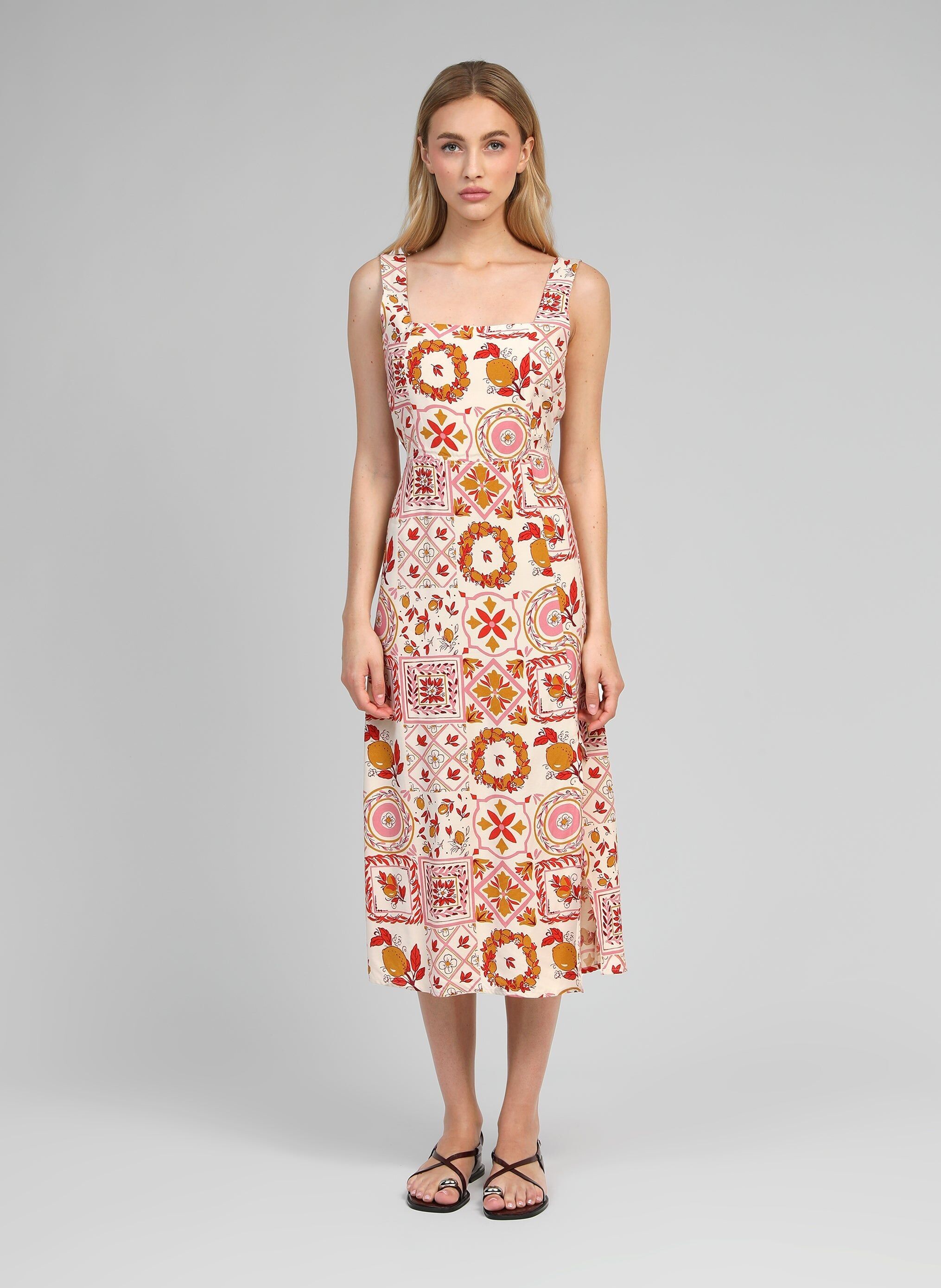 Abito midi rosa MANILY Rizzo