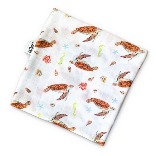 XL baby swaddle blanket sea turtle - 120cm