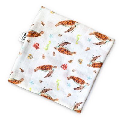 Couverture d'emmaillotage XL pour bébé tortue de mer - 120cm