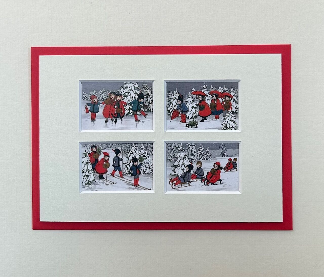 Carte Passe-Partout Noël - Les sports d' hiver
