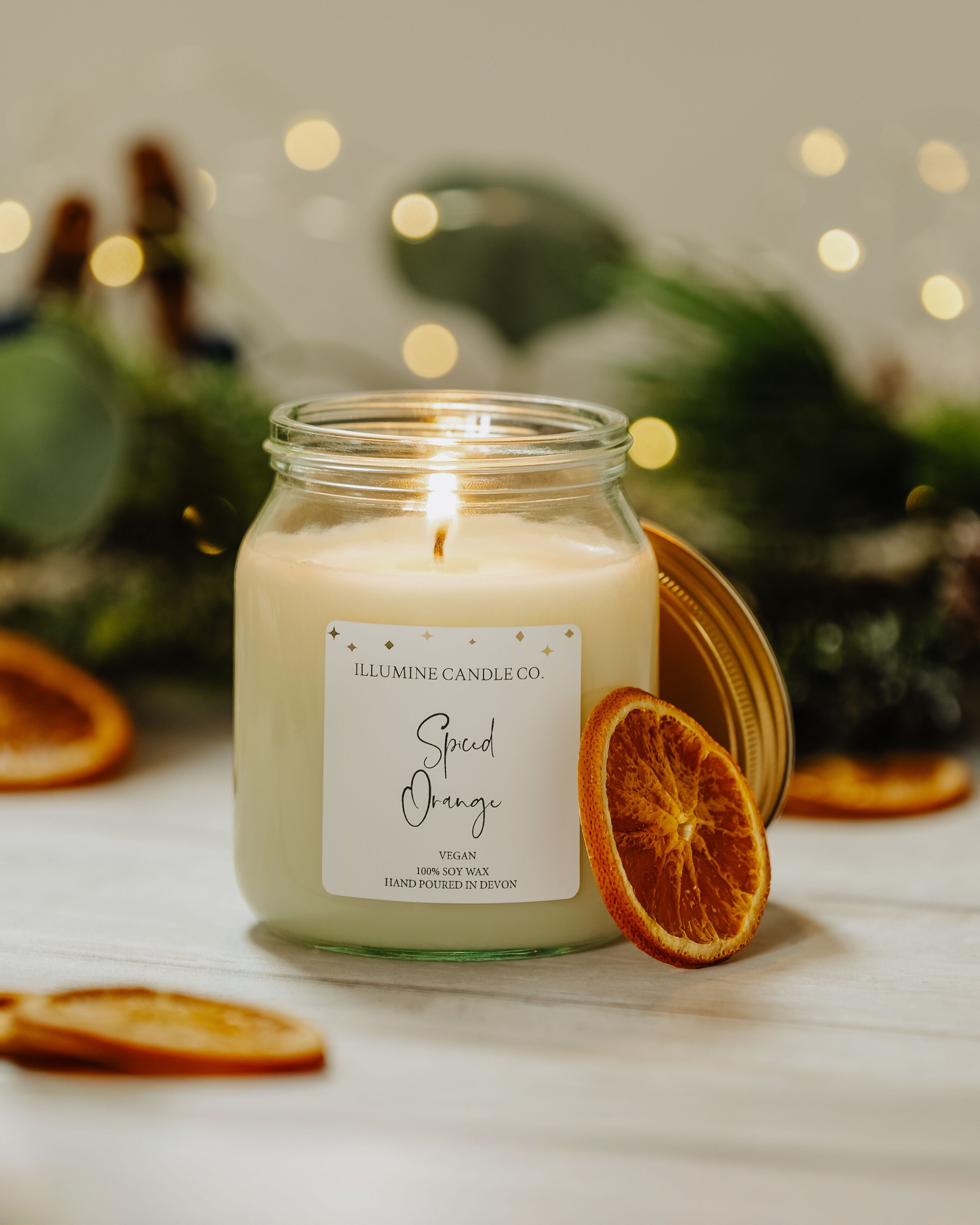 Gewürzte Orange Sojawachskerze