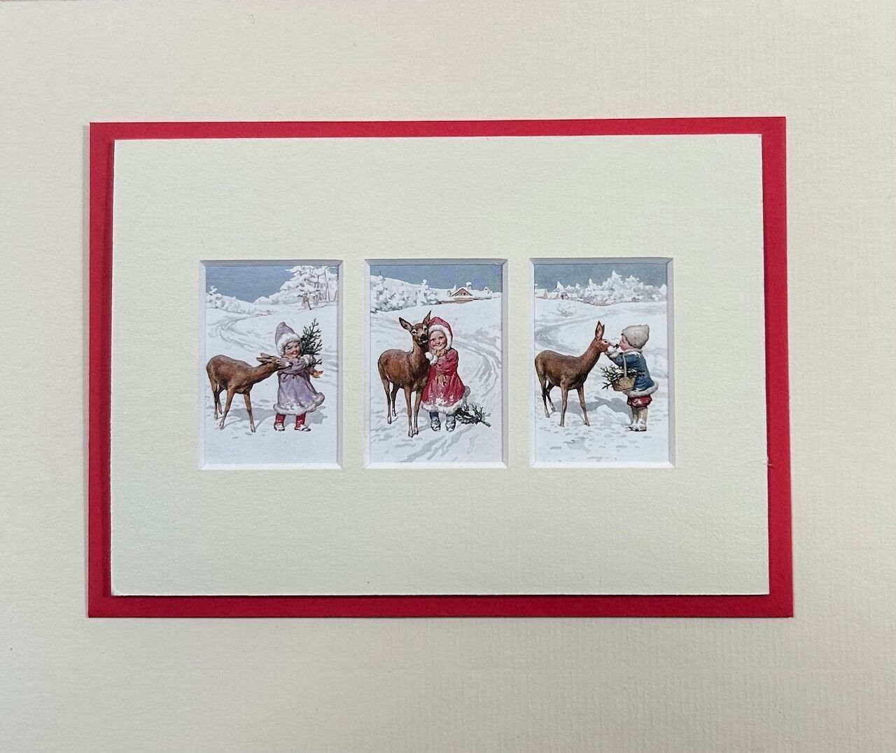 Weihnachts-Passepartoutkarte - Das Reh