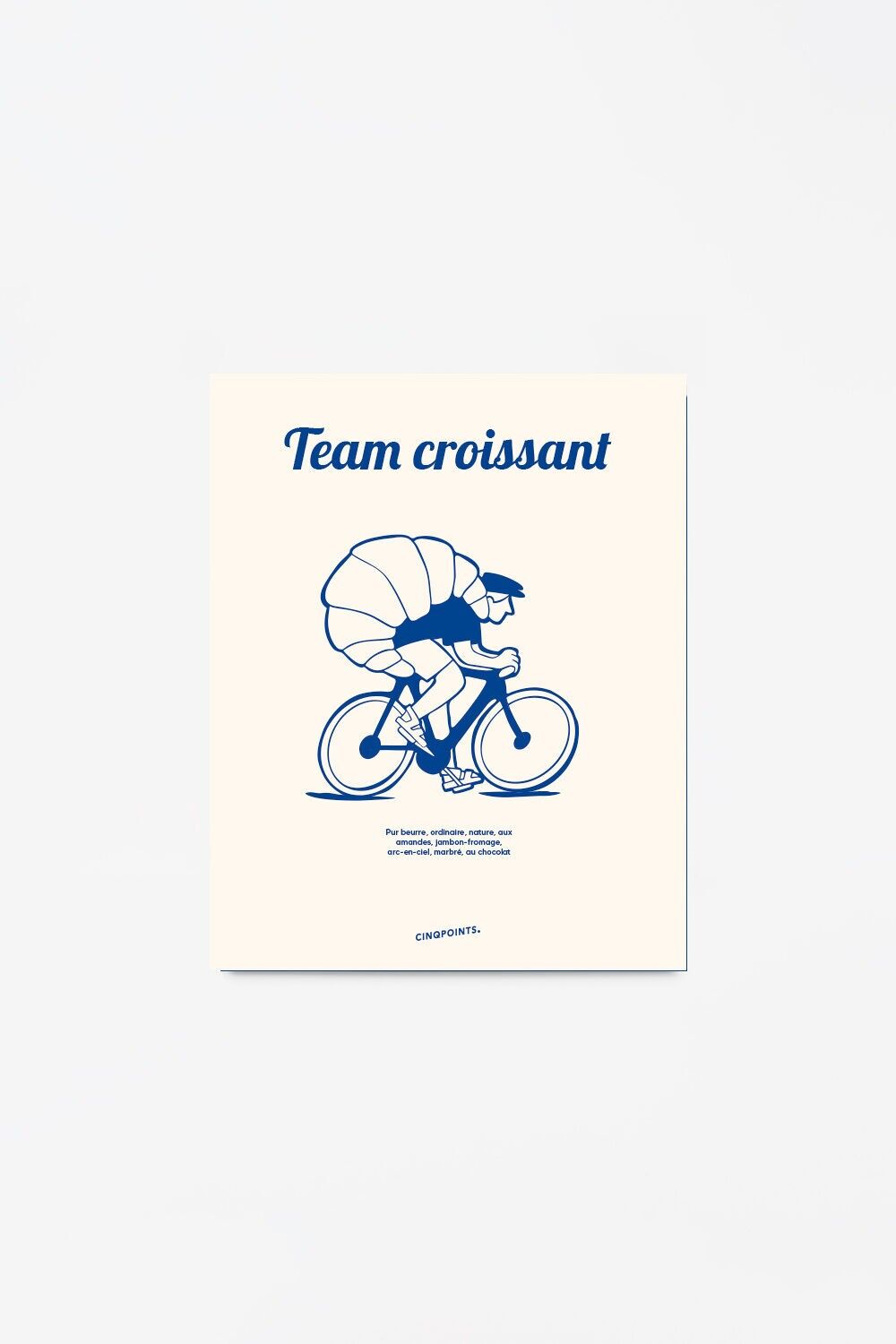 Poster Team Croissant, idea regalo per la decorazione di Natale