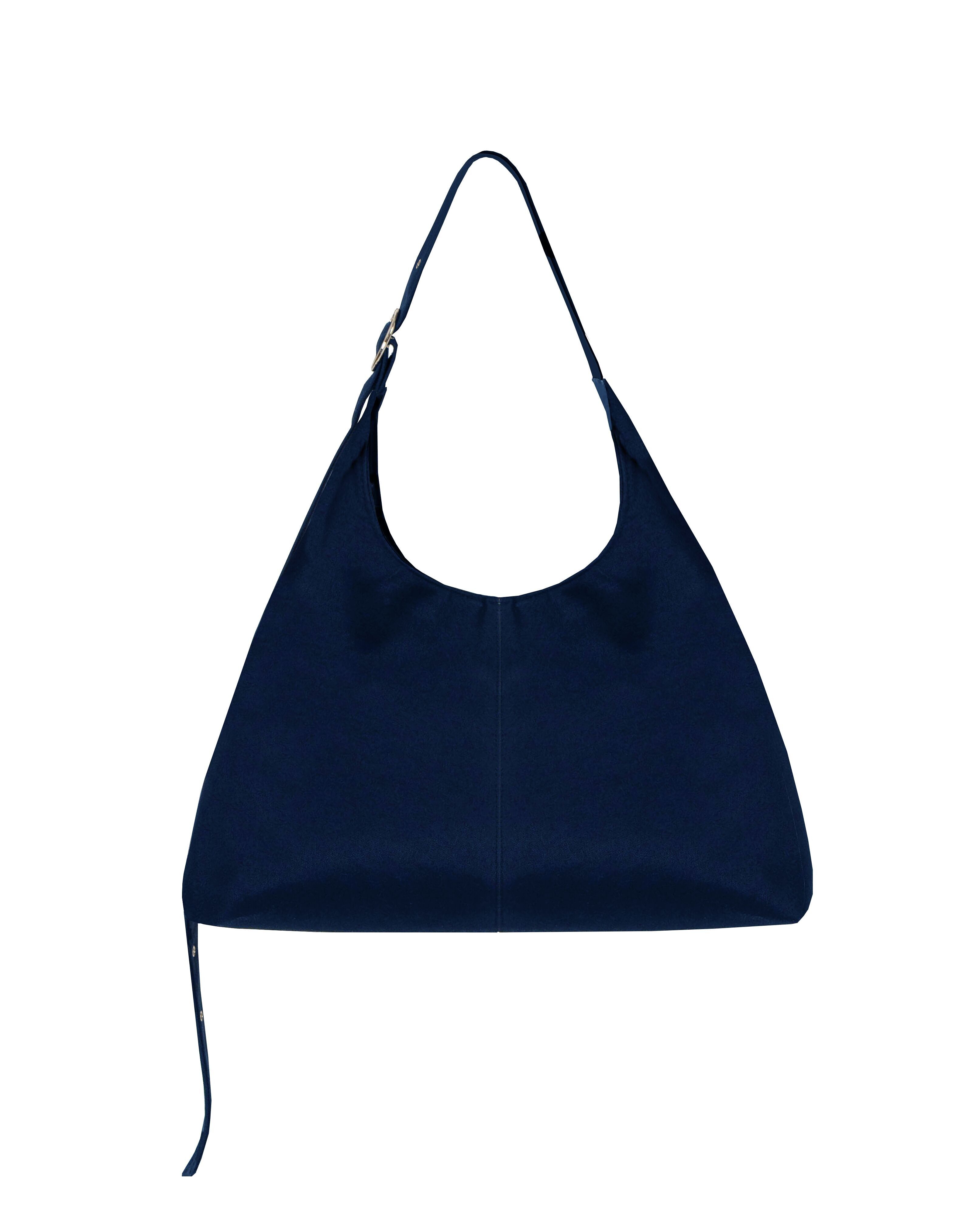 Bolso hobo grande azul marino con correa ajustable – Bela