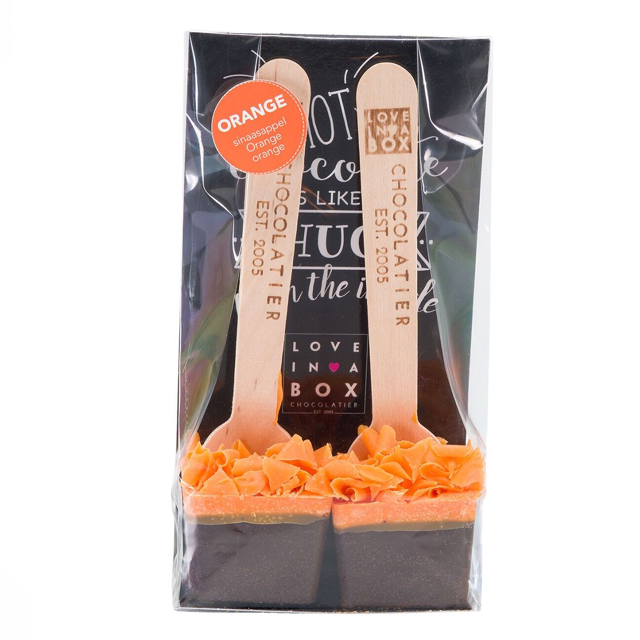 Cucchiai di cioccolata calda all'arancia scura - Cucchiai di cioccolato fondente all'arancia