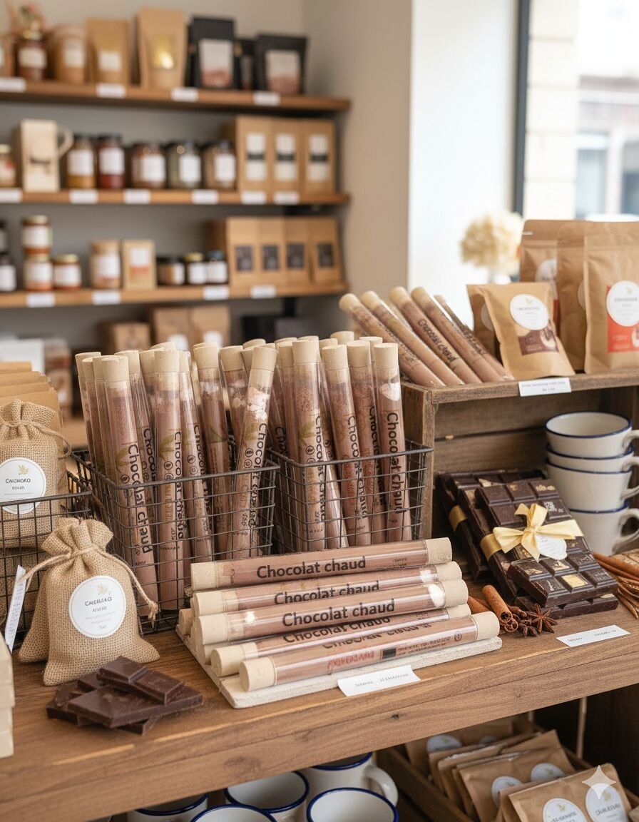 Glass tube - Plain hot chocolate 25g