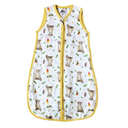 Baby sleeping bag soft muslin baby leopard size 70