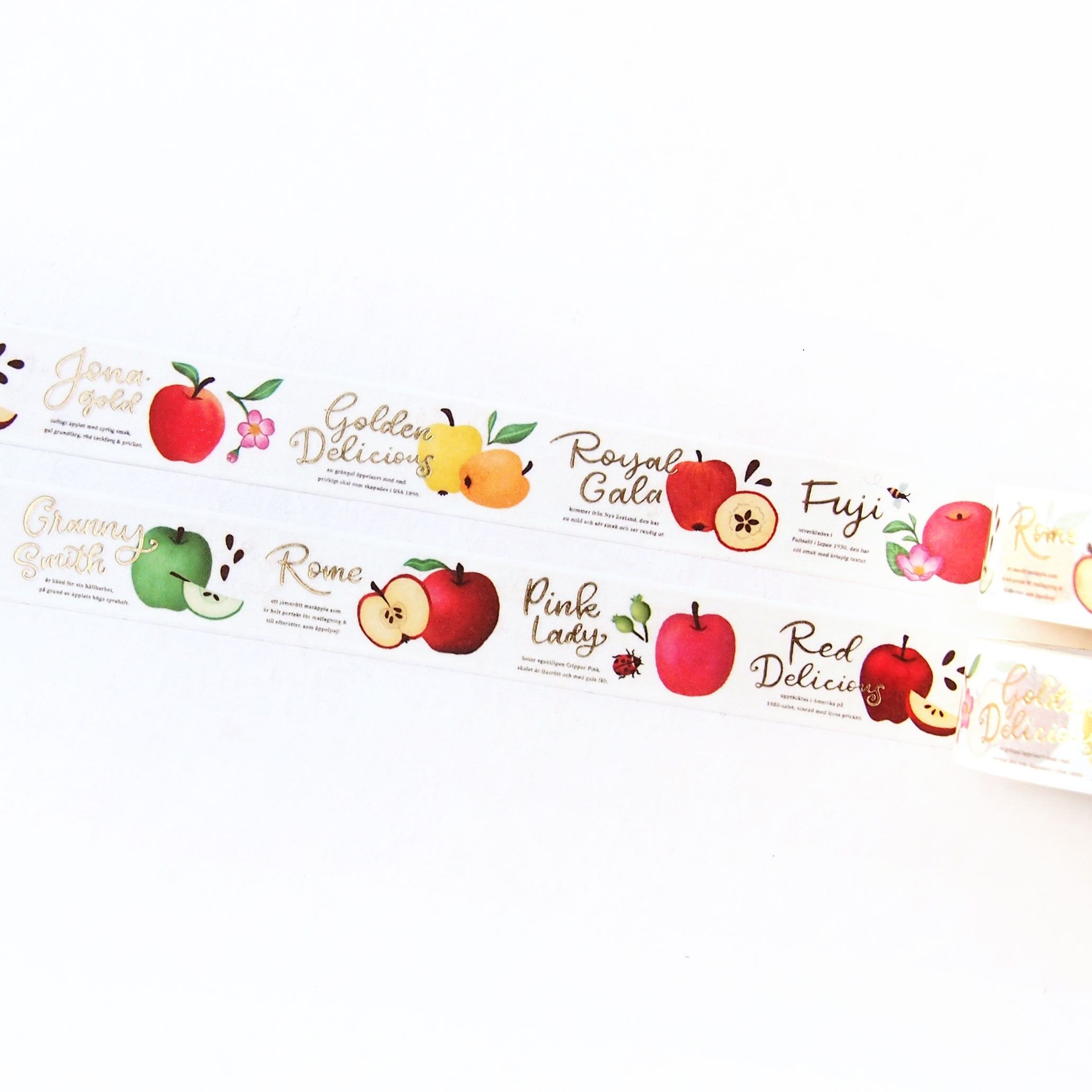 Washi-Tape mit Apfelarten