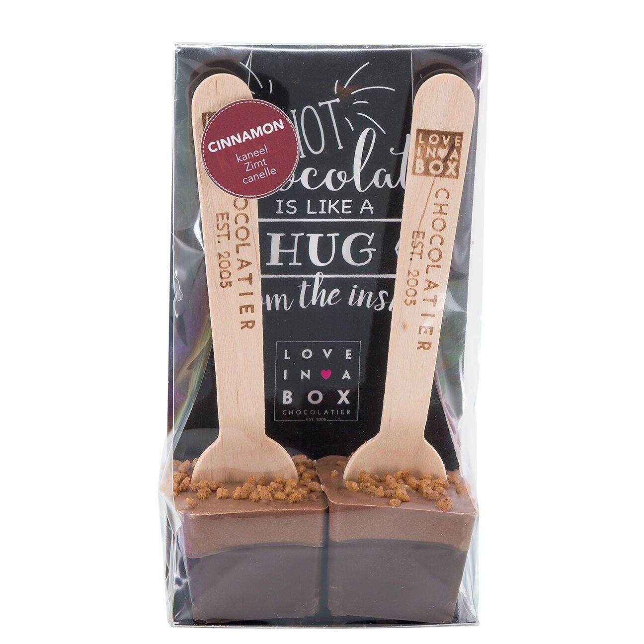 Cucchiai di cioccolata calda alla cannella fondente - cucchiai di cioccolato fondente con cannella