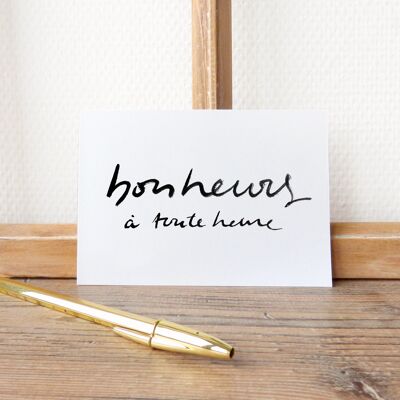 Carte postale "Bonheur à toutes heures"