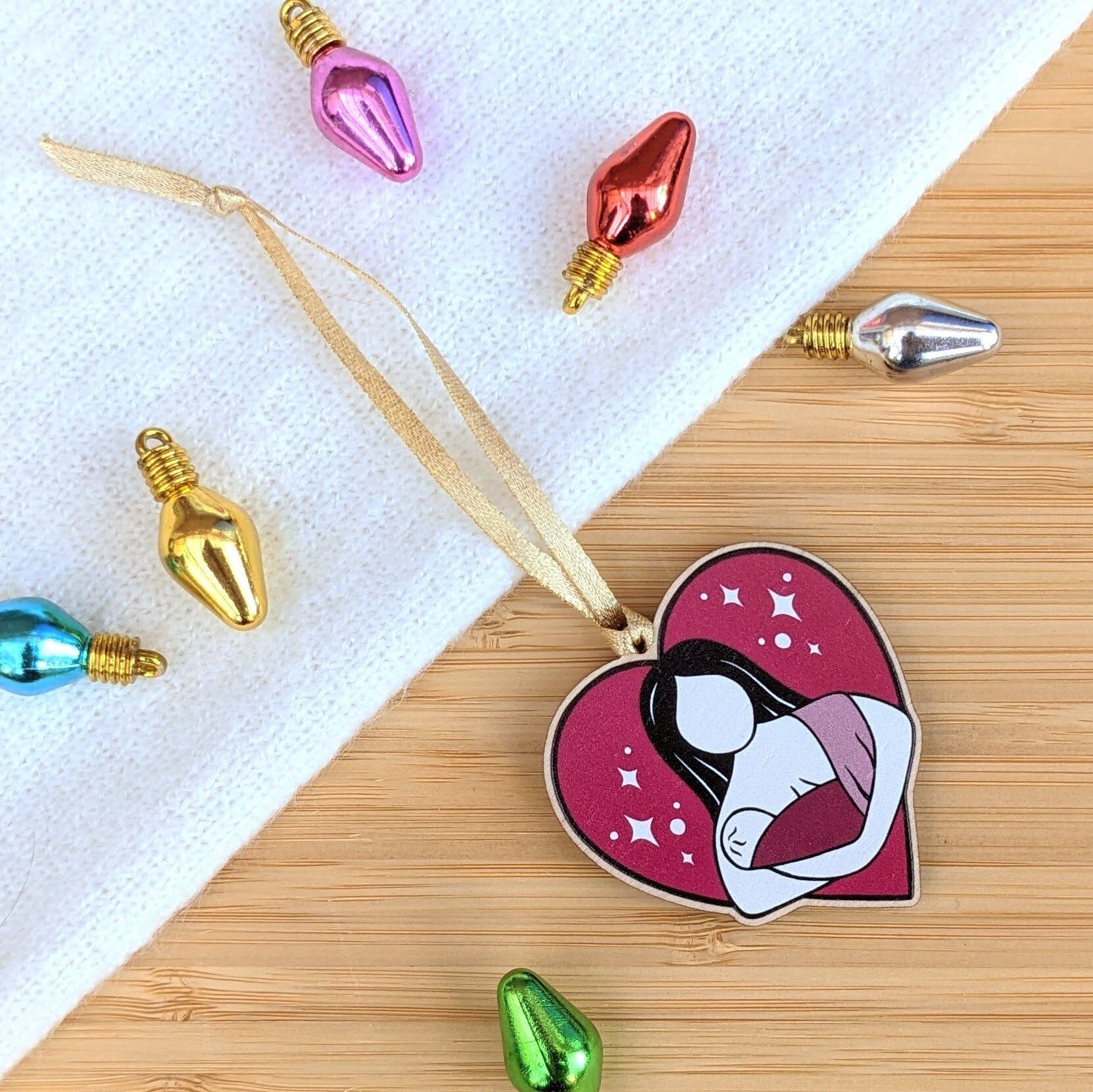 Decorazione in legno da appendere "Amore per l'allattamento"